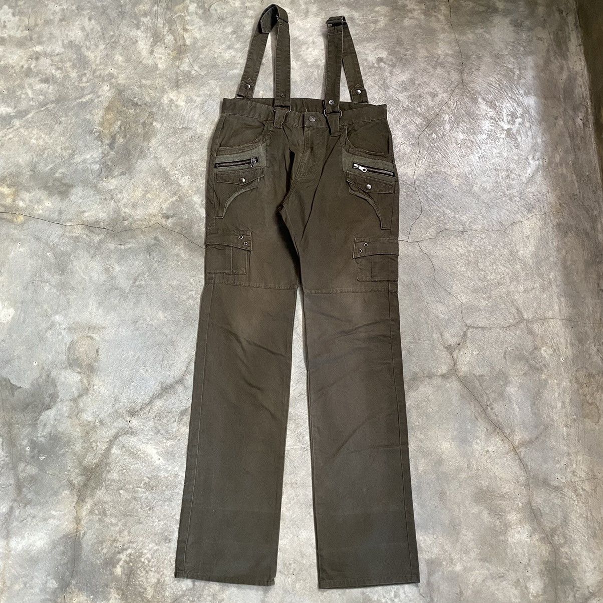 Hysteric Glamour 2000s PPFM Suspender Multi Zip Pocket Cargo Pants Size US 30 / EU 46 - 1 Thumbnail