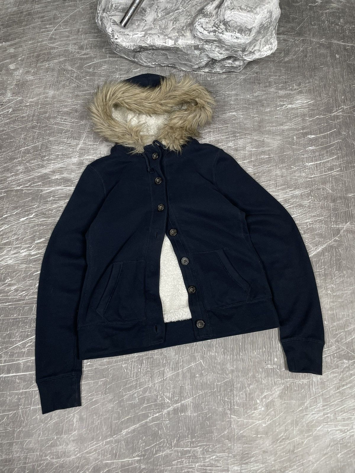 Abercrombie & Fitch × If Six Was Nine × Japanese Brand Vintage Fur Buttons Up Hoodie Y2K Japanese LGB Style Size US S / EU 44-46 / 1 - 5 Thumbnail