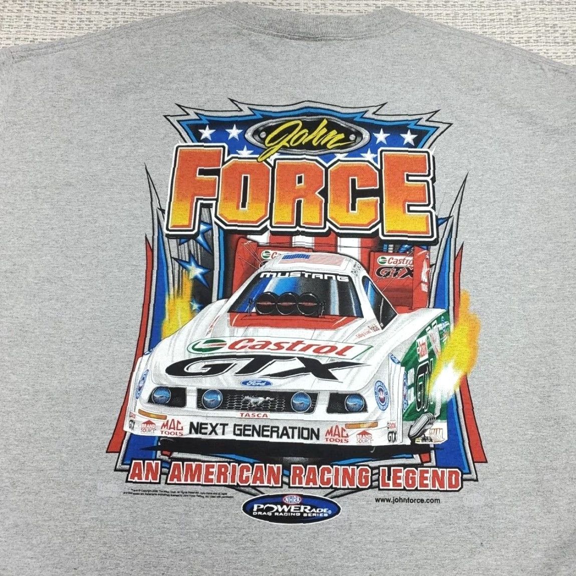 Anvil VINTAGE John Force T-Shirt Mens 2X Signed Autographed Gray NHRA Racing 2006 Never Worn Size US XXL / EU 58 / 5 - 3 Thumbnail