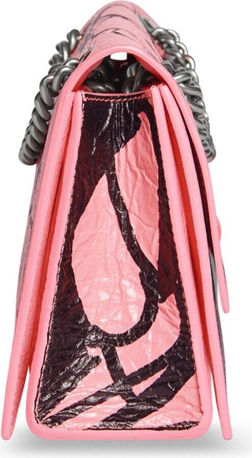 Balenciaga o1w1db10125 Size: OS / Crush Small Chain Bag Graffiti Pink Size ONE SIZE - 3 Thumbnail