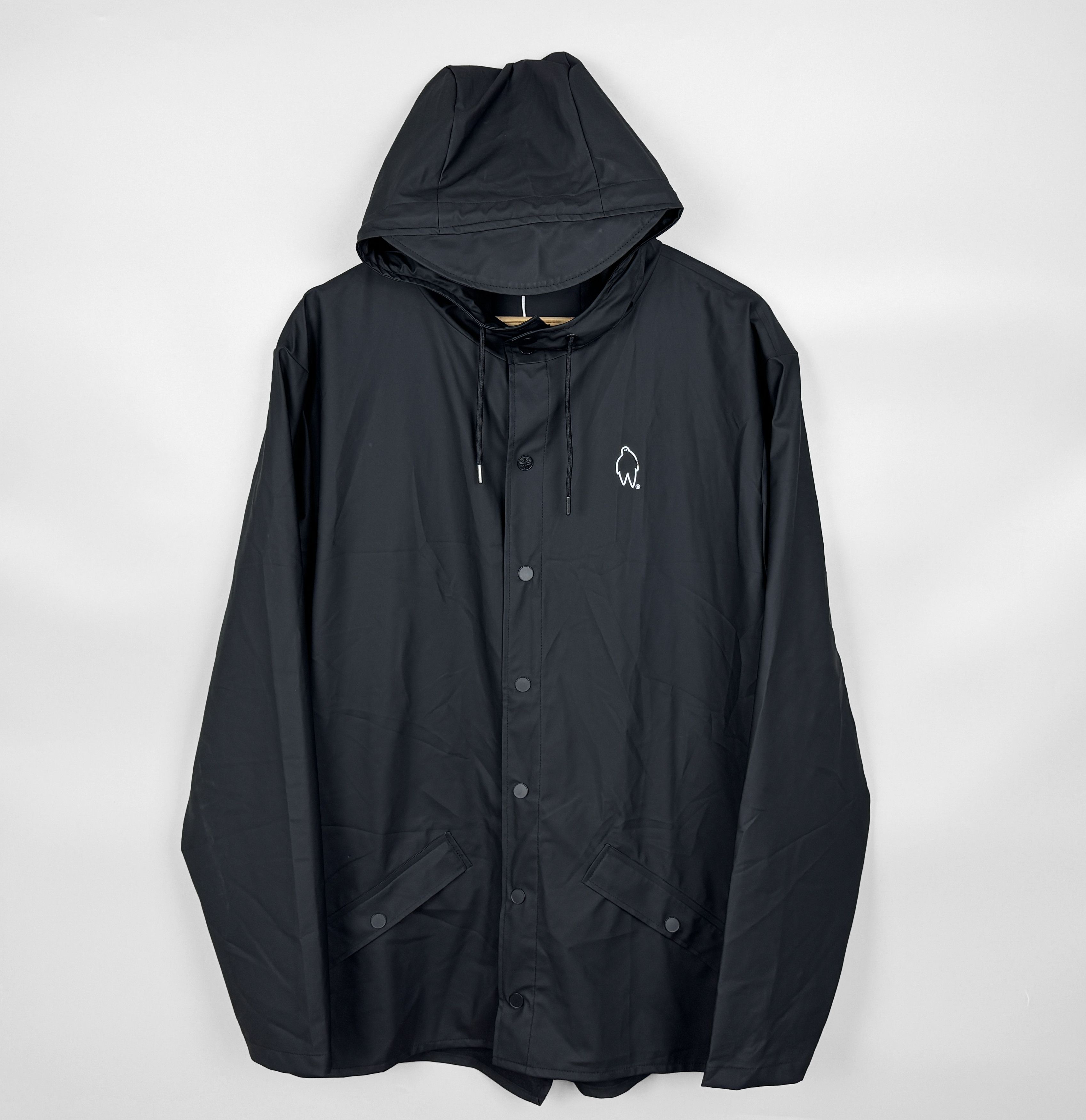Rains NWT RAINS Phantom Waterproof Fishtail Black Parka Jacket Size US L / EU 52-54 / 3 - 1 Thumbnail