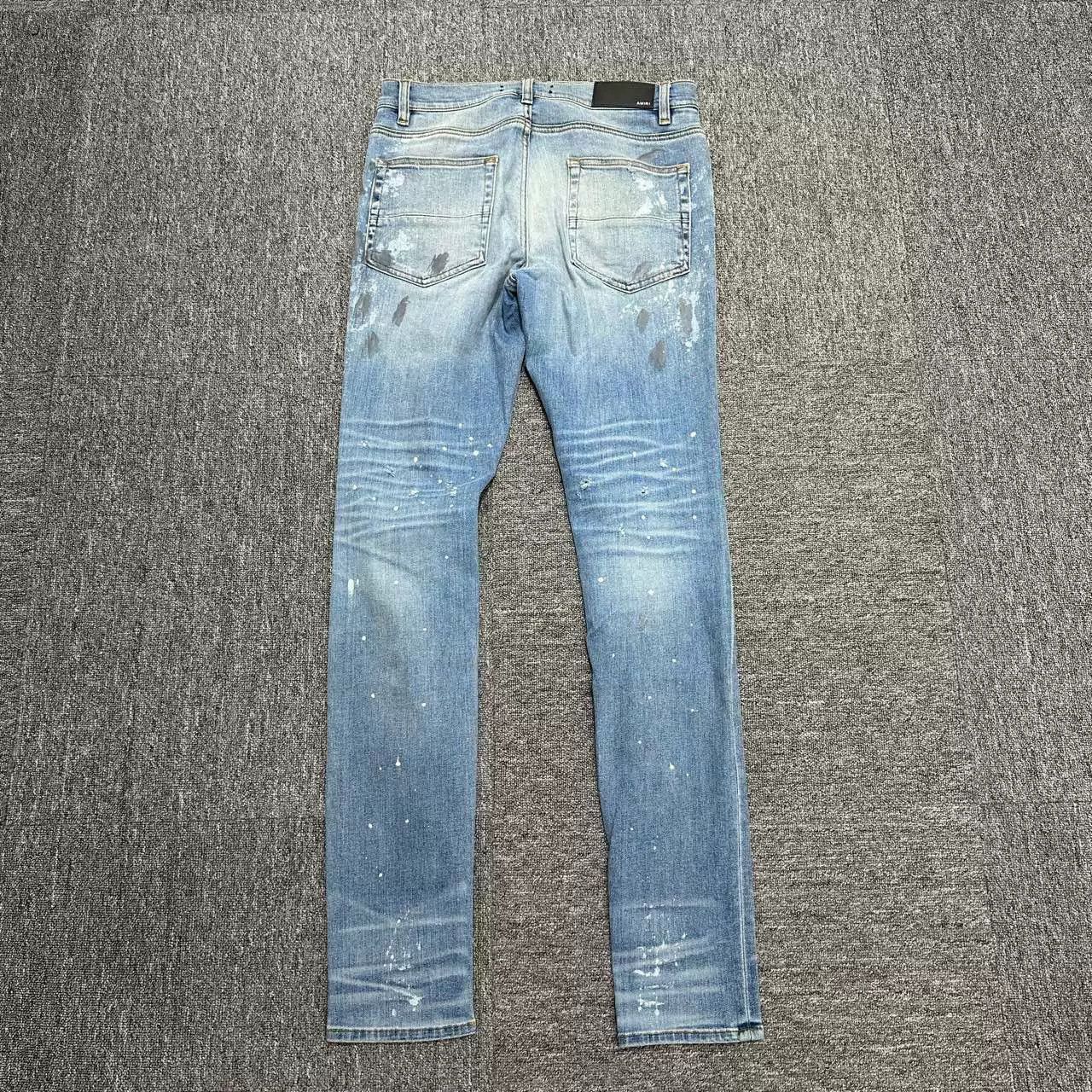 Amiri amiri single-knee distressed paint splatter jeans. Size US 33 - 5 Thumbnail