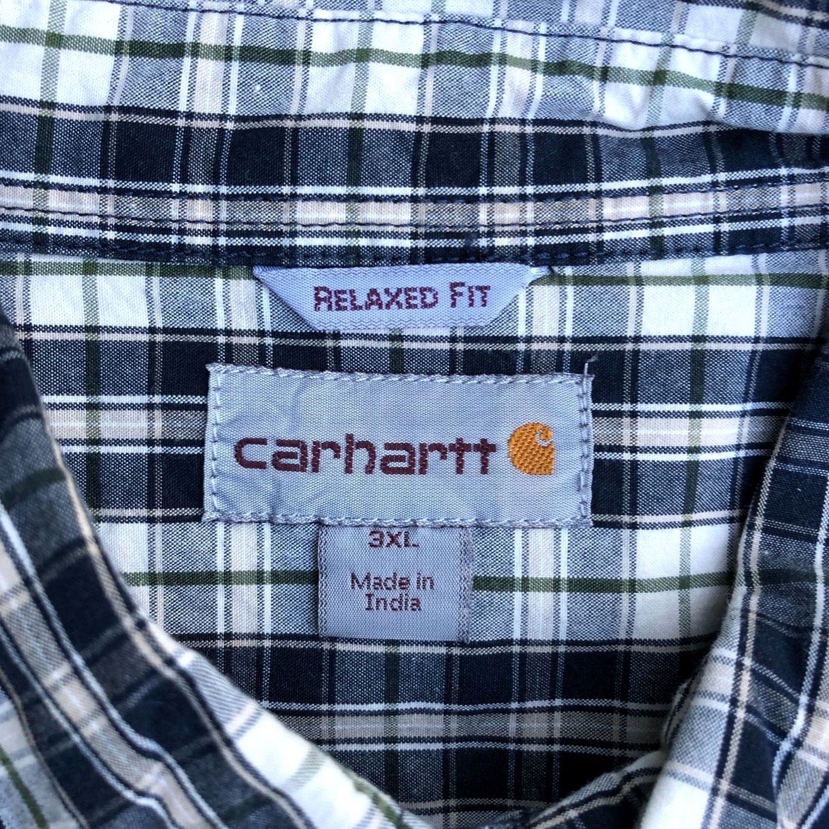 Carhartt VINTAGE CARHARTT Shirt Men's 3XL Plaid Long Sleeve Button Up Relaxed Fit Top Size US XXL / EU 58 / 5 - 4 Thumbnail