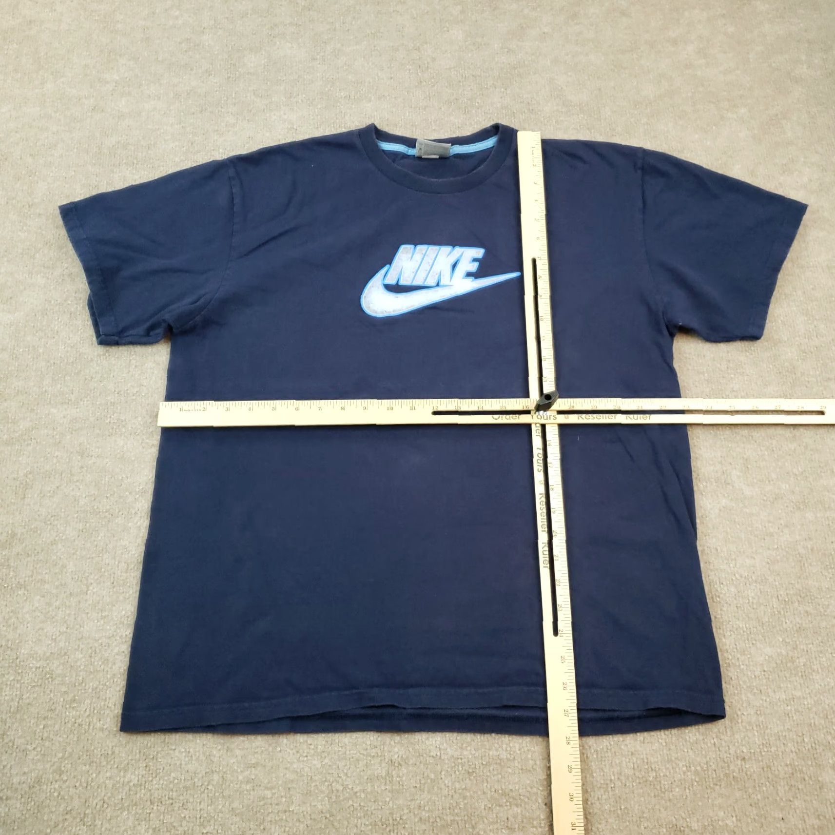 Nike Nike Mens Blue Short Sleeve Crew Neck T-Shirt Extra Large Cotton Size US XL / EU 56 / 4 - 2 Thumbnail