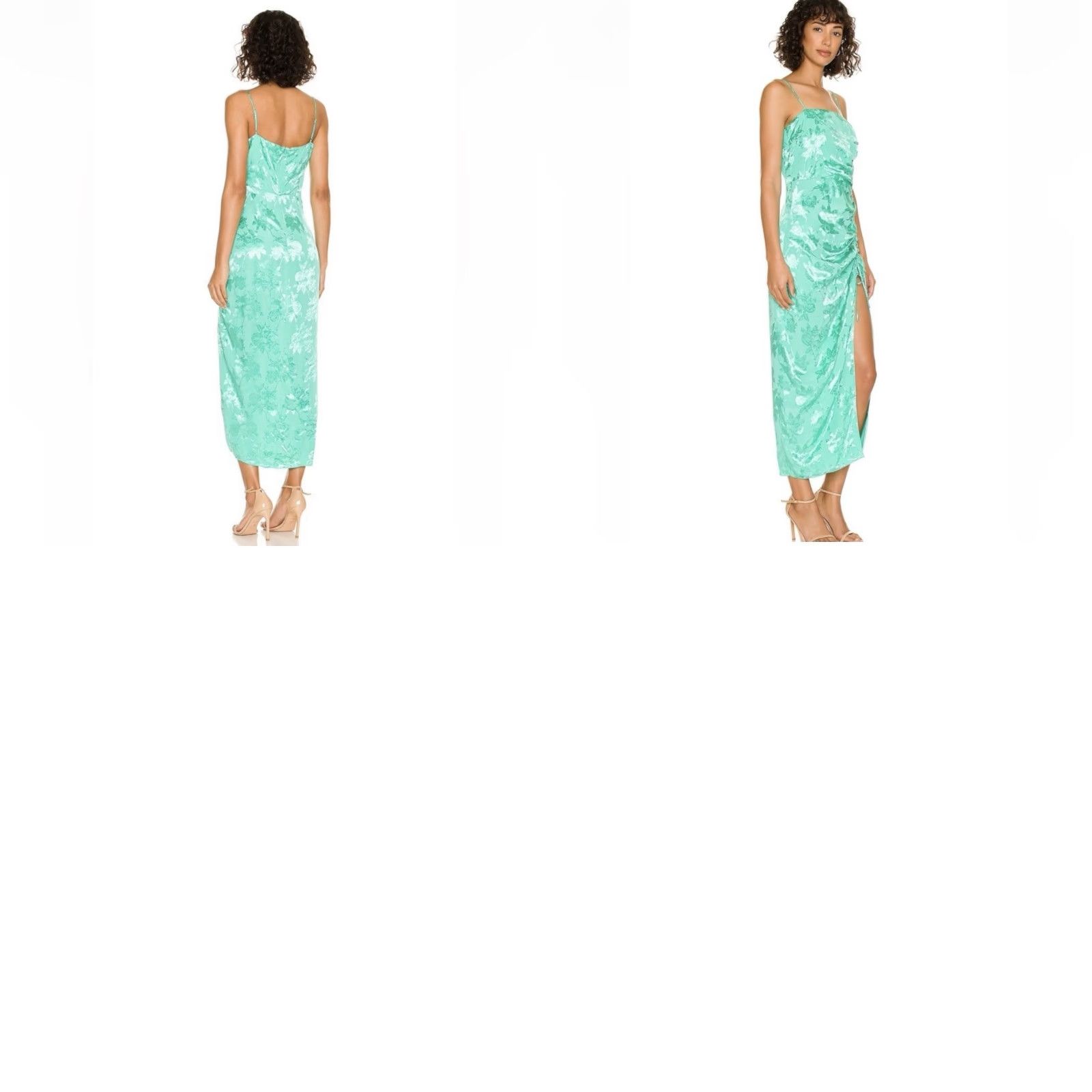 Saylor SAYLOR Gardenia Ruched Jacquard Midi Dress Seafoam L Womens Ruched Jacquard Midi Dress Seafoam Green Seafoam Gardenia L Womens Size L / US 10 / IT 46 - 8 Thumbnail