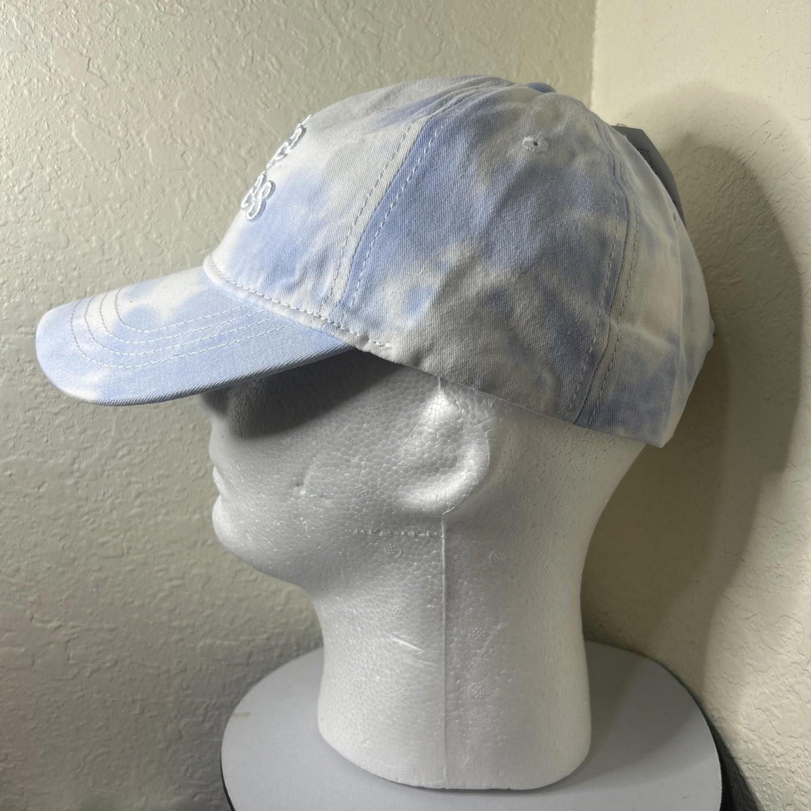 Designer LAKE VIBES Denim Embroidered Strapback Baseball Hat Cap NWT Size ONE SIZE - 2 Thumbnail