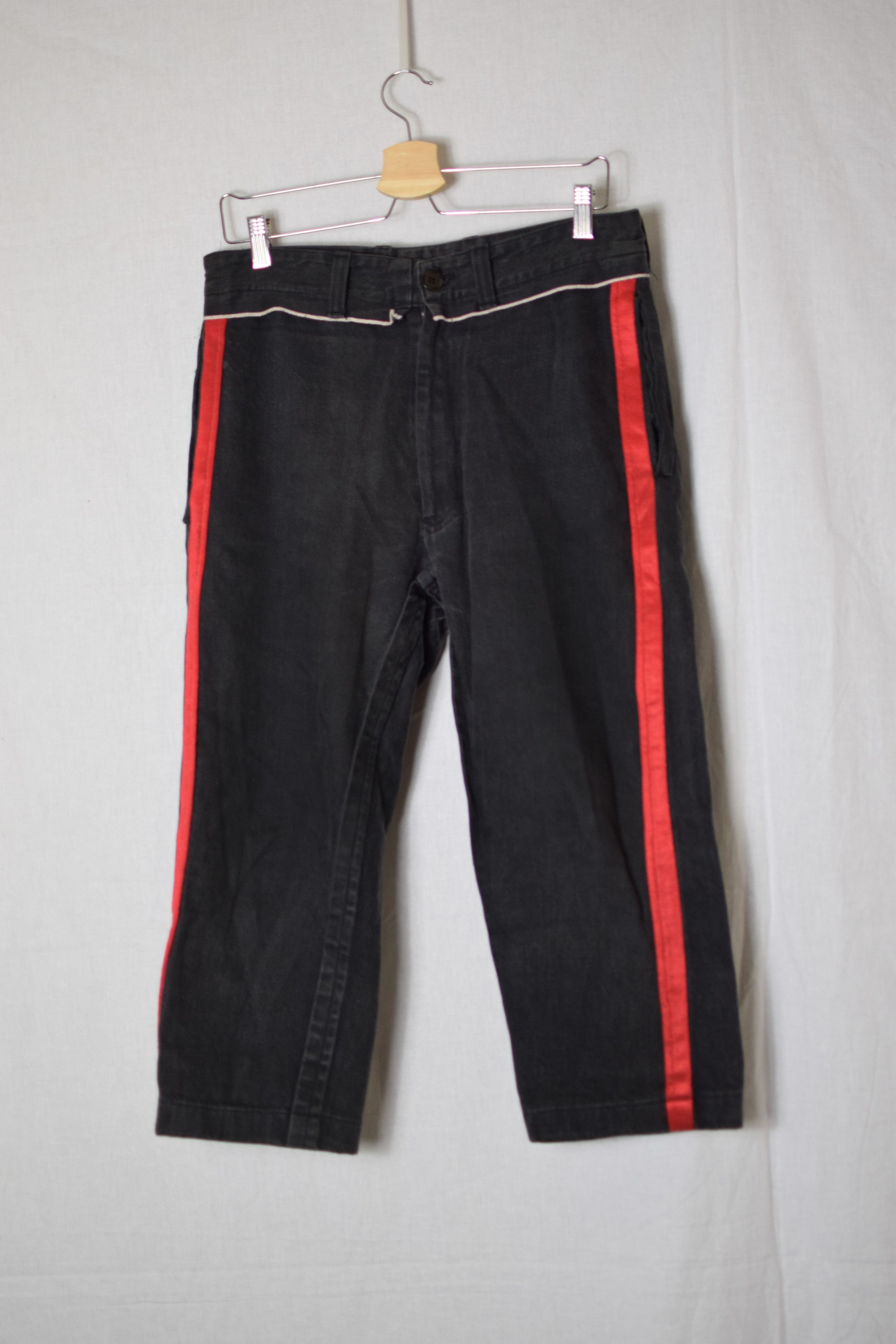 Yohji Yamamoto YYPH Red Stripe Denim Pants - HX-P45-992 Size US 30 / EU 46 - 2 Thumbnail