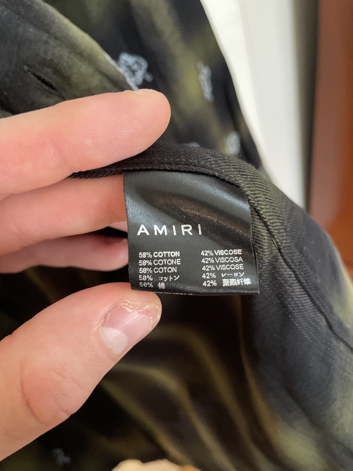Amiri Bleach Bandana Military Green Shirt Size US L / EU 52-54 / 3 - 4 Thumbnail
