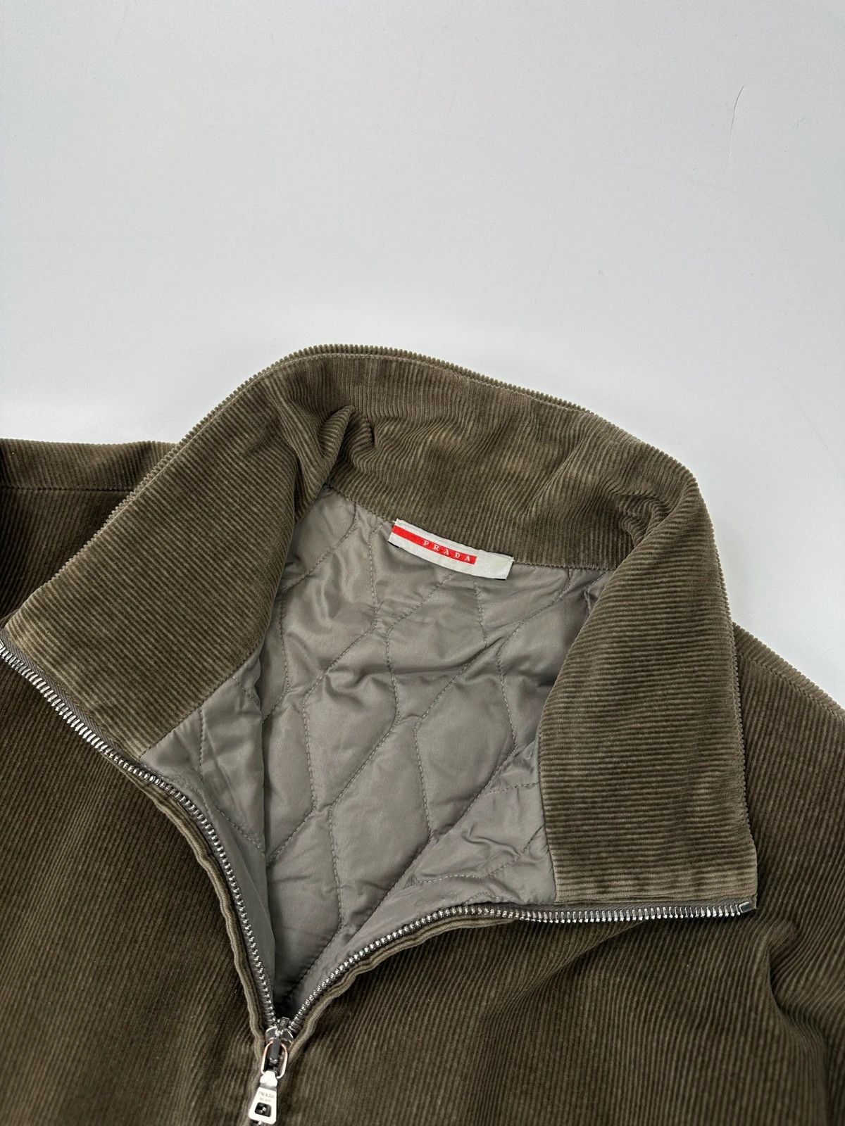 Prada Prada Sport FW01-05 Khaki Brown Corduroy Padded Jacket Size US XL / EU 56 / 4 - 8 Thumbnail