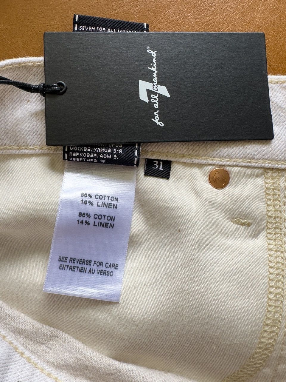 7 For All Mankind 7 for all Mankind Slimmy Jeans - White - Size 31 Size US 31 - 6 Thumbnail