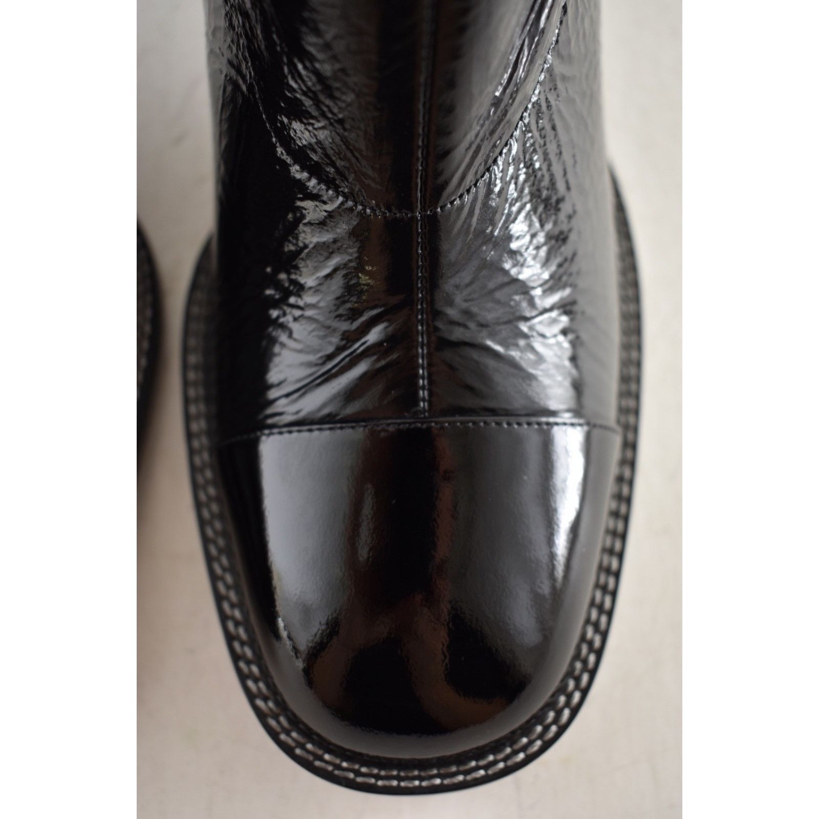 Chanel Chanel 24B Black Patent CC Logo Ankle Block Heel Bootie 42 Size US 11 / IT 41 - 10 Thumbnail