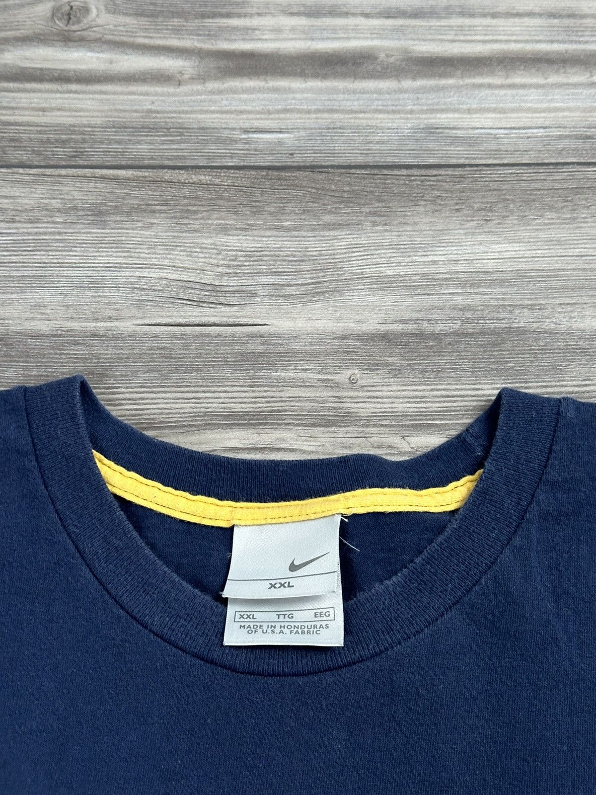 Nike × Vintage Vintage Y2K Nike Contrast Stitch Spell Out T Shirt Size US XXL / EU 58 / 5 - 4 Thumbnail