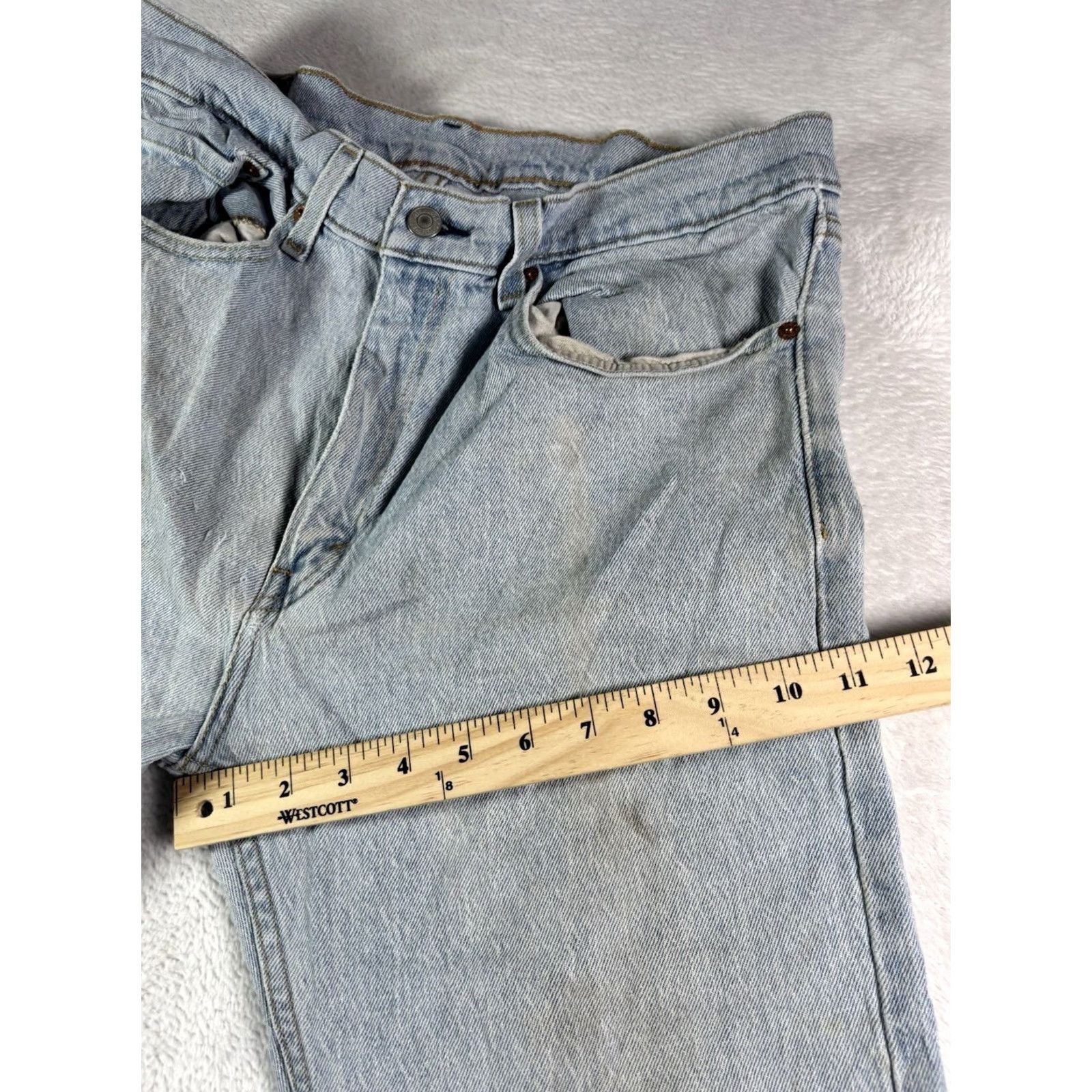 Levi's Levi’s 505 Jeans Slim Fit Straight Leg Light Wash Denim 34x32 Men Vintage No N/A? Size US 34 / EU 50 - 6 Thumbnail