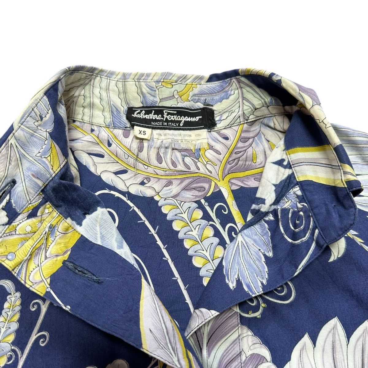 Salvatore Ferragamo Vintage 1990s Salvatore Ferragamo Floral Botanical Cotton Size US XS / EU 42 / 0 - 4 Thumbnail