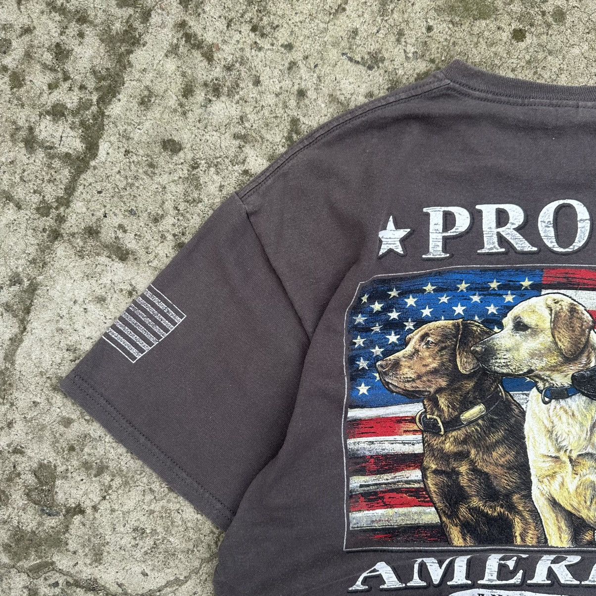 Vision Streetwear VTG Proud American T-shirts Big Logo Land Fo The Free Y2K Size US L / EU 52-54 / 3 - 3 Thumbnail
