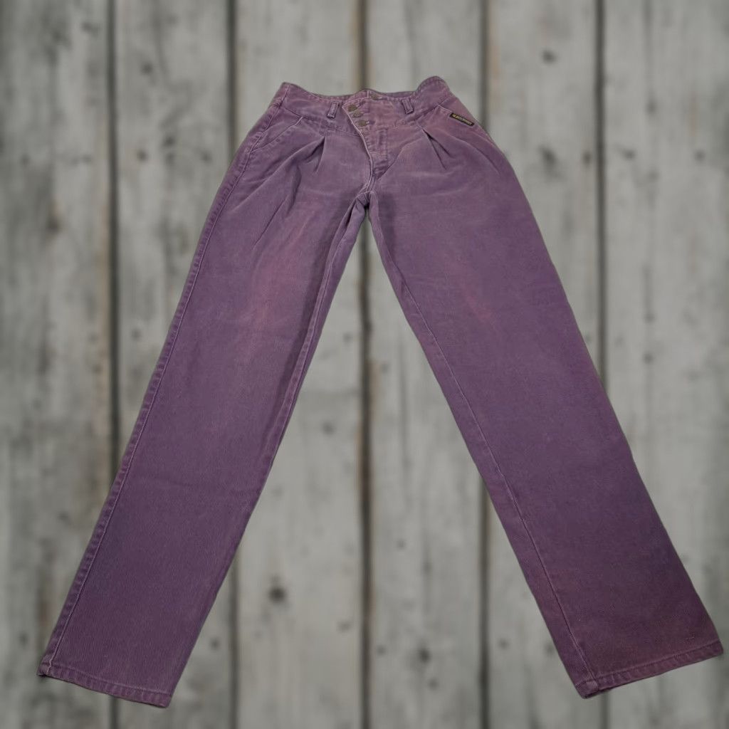 Vintage VINTAGE Rockies Jeans Womens 13 Denim Pants 90s Purple High Waist Slim Straight 100% Cotton Boyfriend? Size 34" / US 12 / IT 48 - 1 Thumbnail