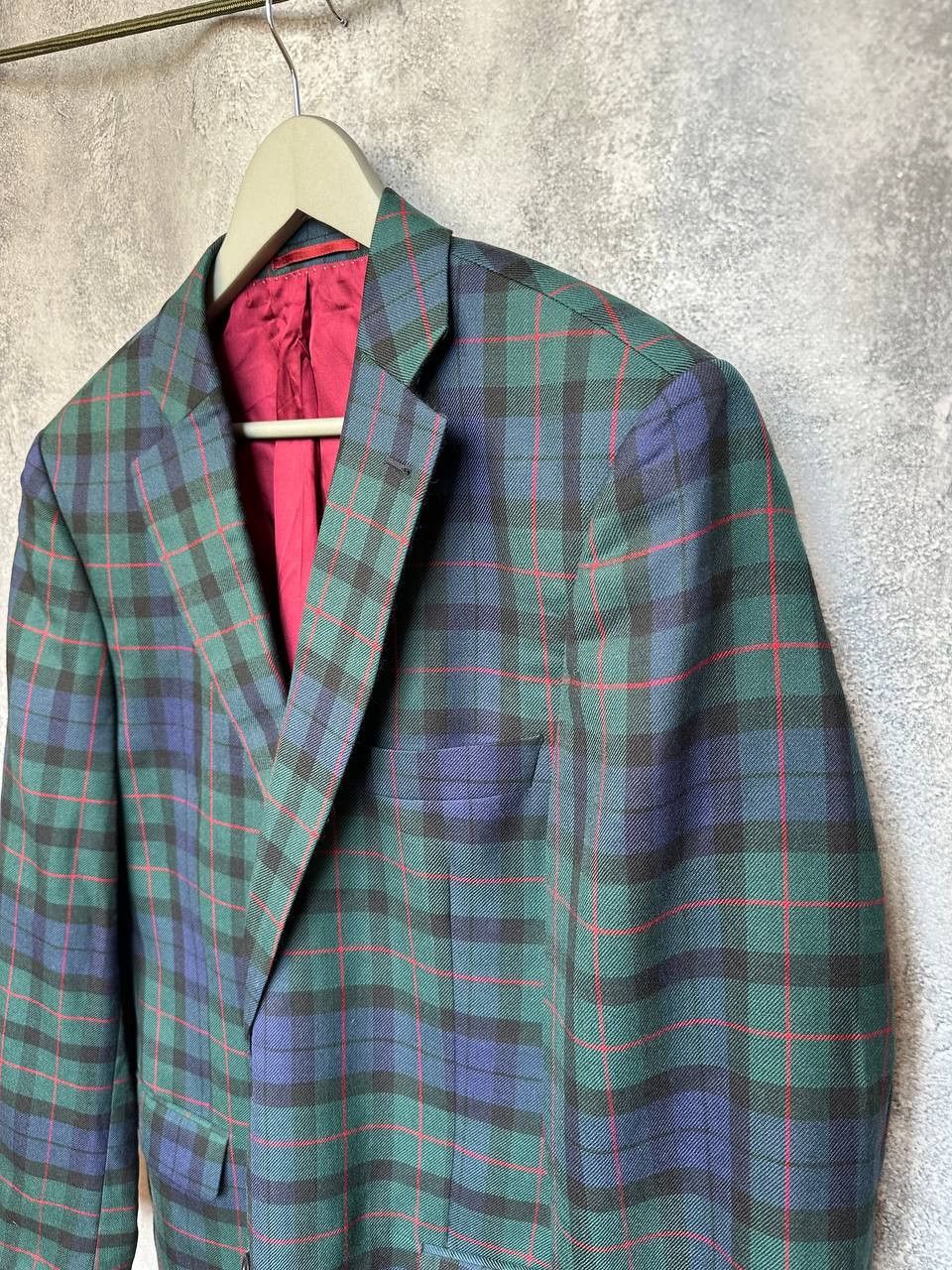 Johnstons Of Elgin Johnstons of Elgin Elson Wool Blazer Tartan Check Jacket Size 54R - 6 Thumbnail
