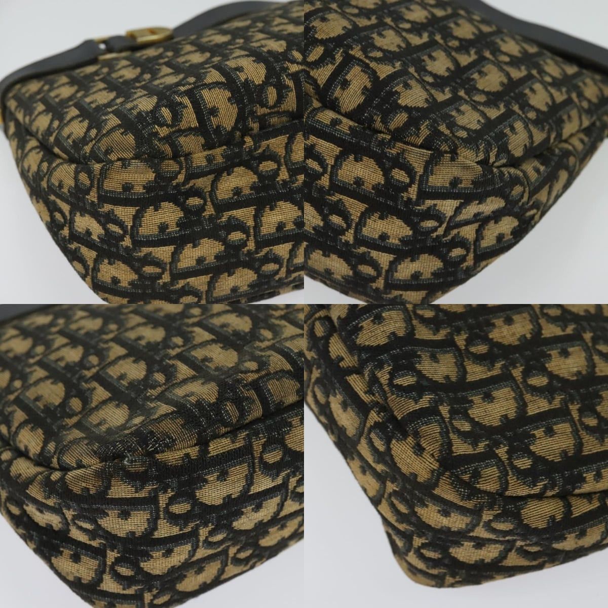 Dior DIOR Trotter Canvas Shoulder Bag Navy Gold Size ONE SIZE - 10 Thumbnail