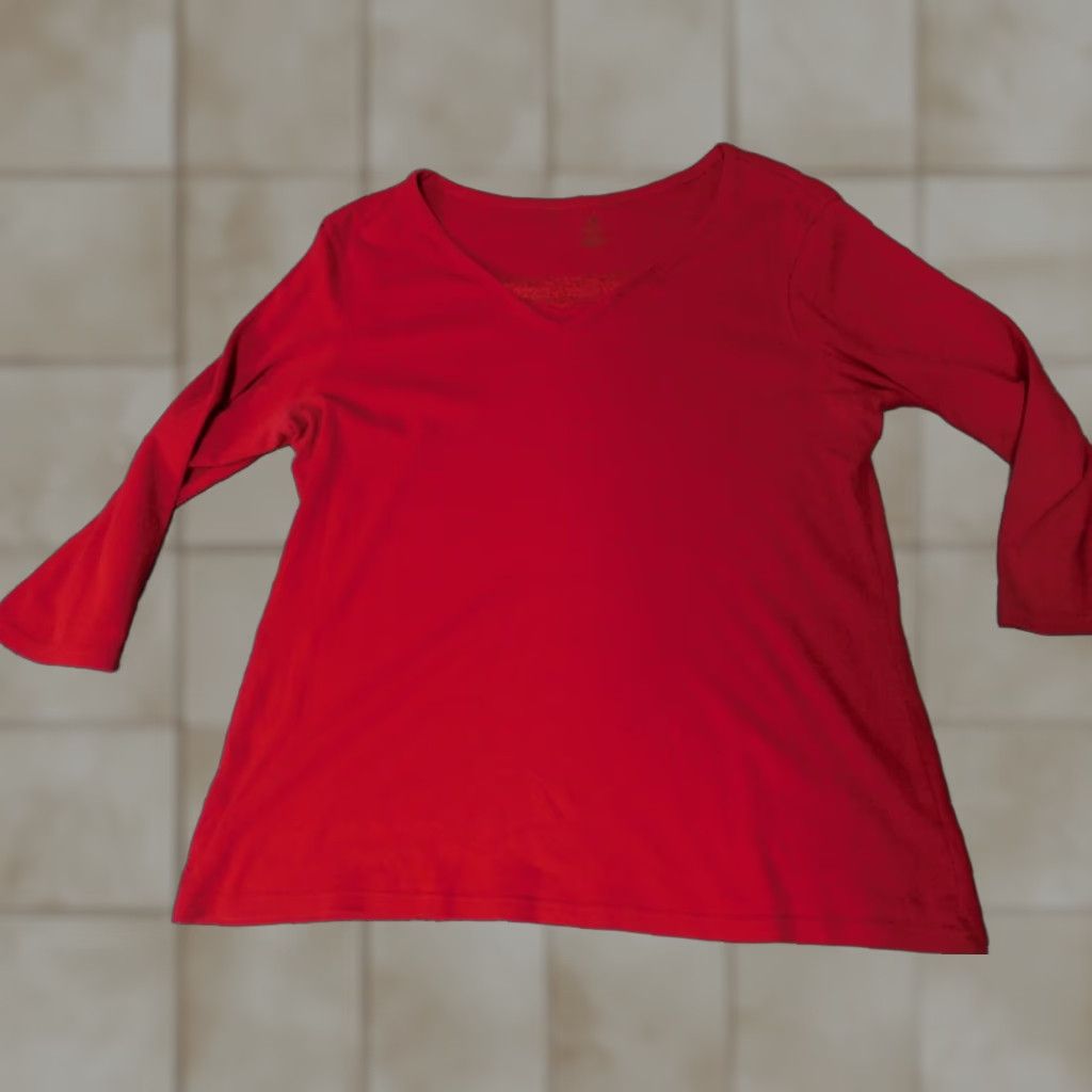 Vintage Bobbie Brooks Womens Sweater Large pullover Red Dolman Sleeve Crew Neck Cable-Knit Regular Fit Vintage No Size L / US 10 / IT 46 - 1 Thumbnail