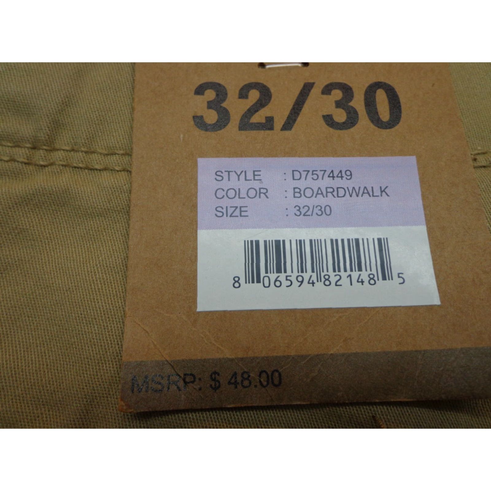Vintage DENALI Pants Shirt? No, category must be one word: Pants. Final title: DENALI Pants Men 32 Beige Cotton Blend Stretch 30 Inseam NWT MSRP 48 Size US 32 / EU 48 - 2 Thumbnail
