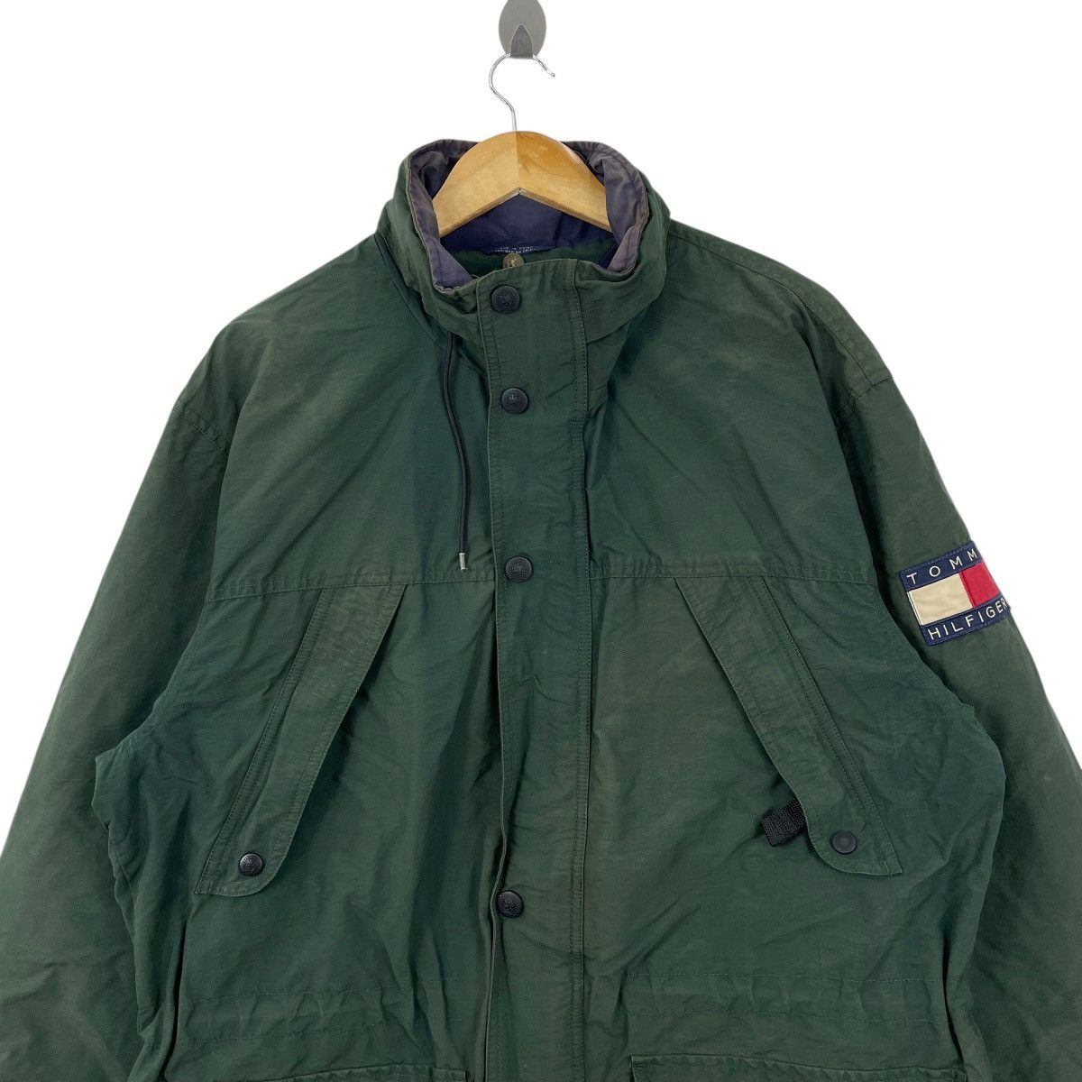 Tommy Hilfiger Vintage Tommy Hilfiger Fishtail Parka Jacket Size US L / EU 52-54 / 3 - 3 Thumbnail