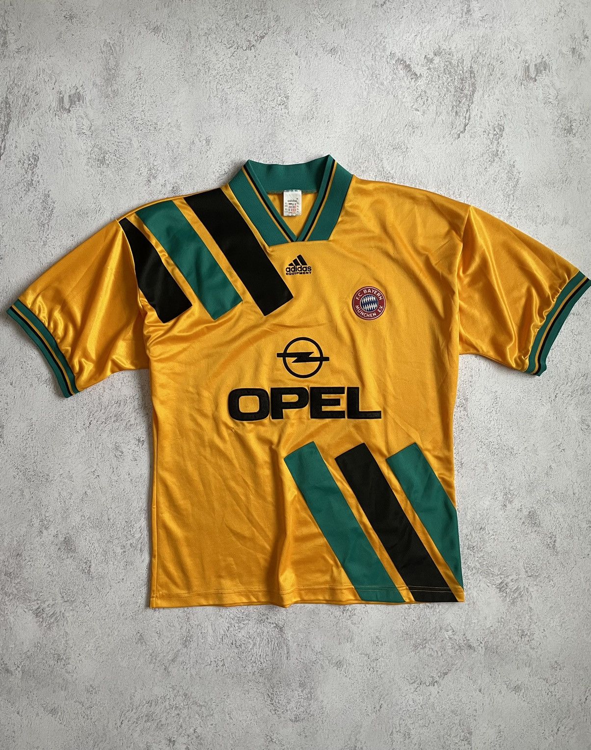 image of Adidas F.c. Bayern Munich 1993/1996 Away Football Jersey in Yellow, Men's (Size XL)