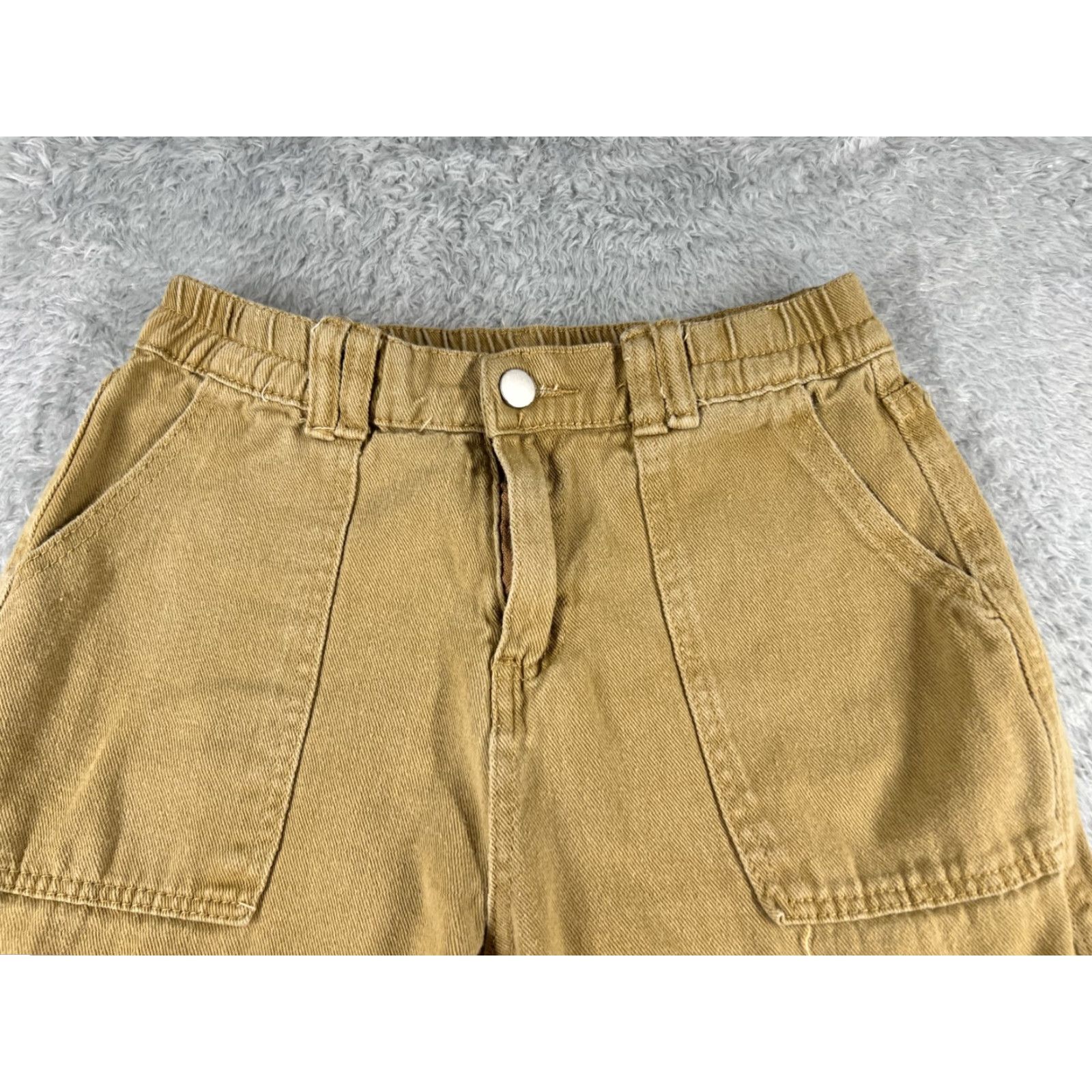 Vintage Beige Denim Jeans Womens 26x28 Straight Leg 5-Pocket Mid Rise Regular Cotton Blend Size 26" / US 2 / IT 38 - 4 Thumbnail