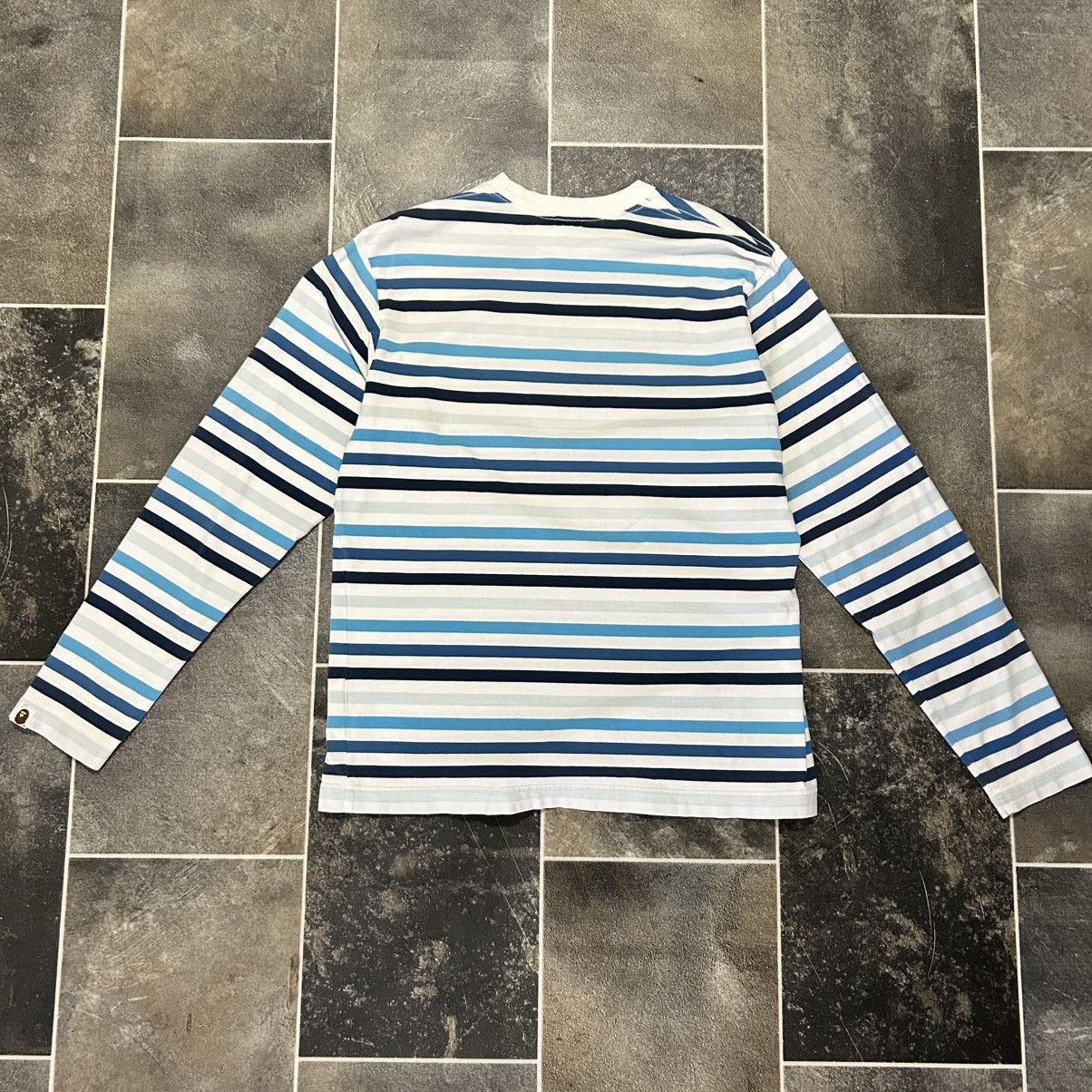 Bape OG Bape Striped College Logo Long Sleeve Size US L / EU 52-54 / 3 - 9 Thumbnail
