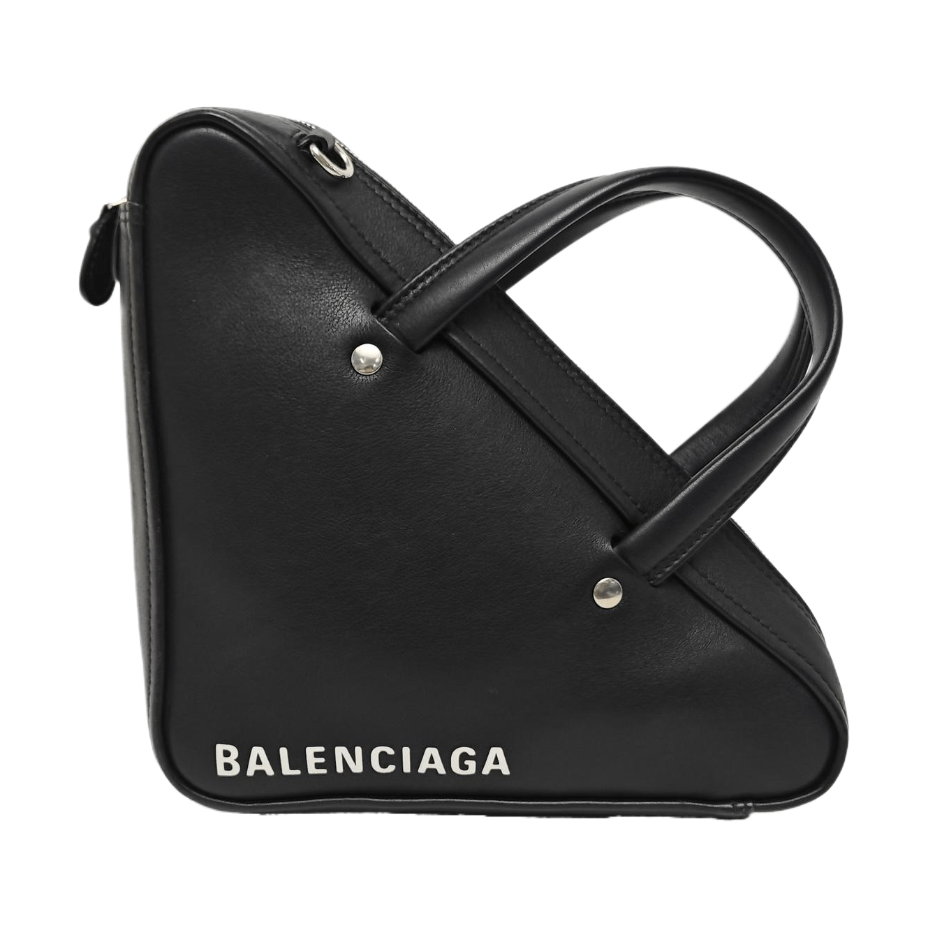 Balenciaga Triangle Leather Handle Bag Size One Size in Black, Women's
