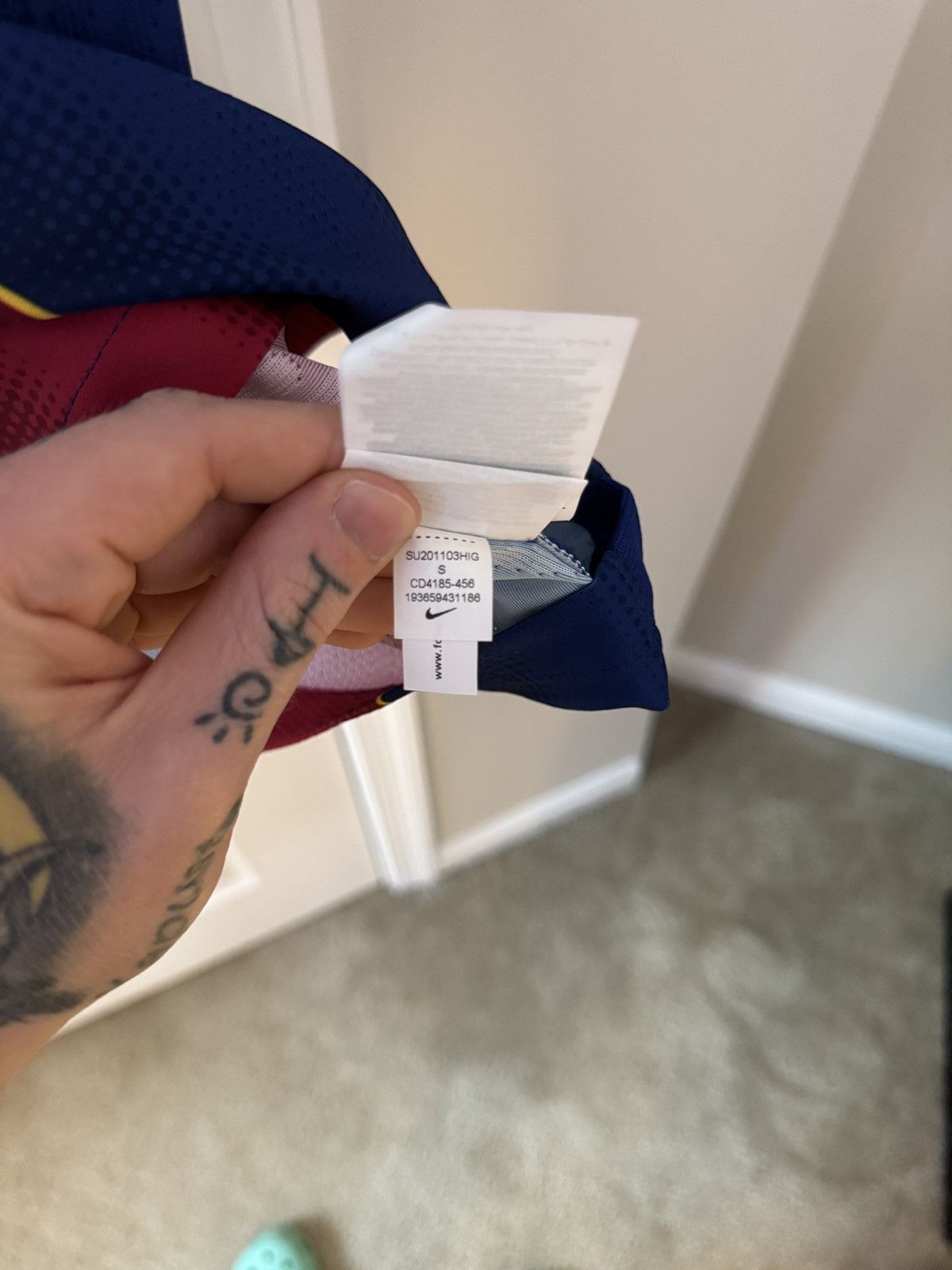 Nike Lionel Messi 2020/2021 Player Issue Vaporknit Home Shirt Size US S / EU 44-46 / 1 - 4 Thumbnail