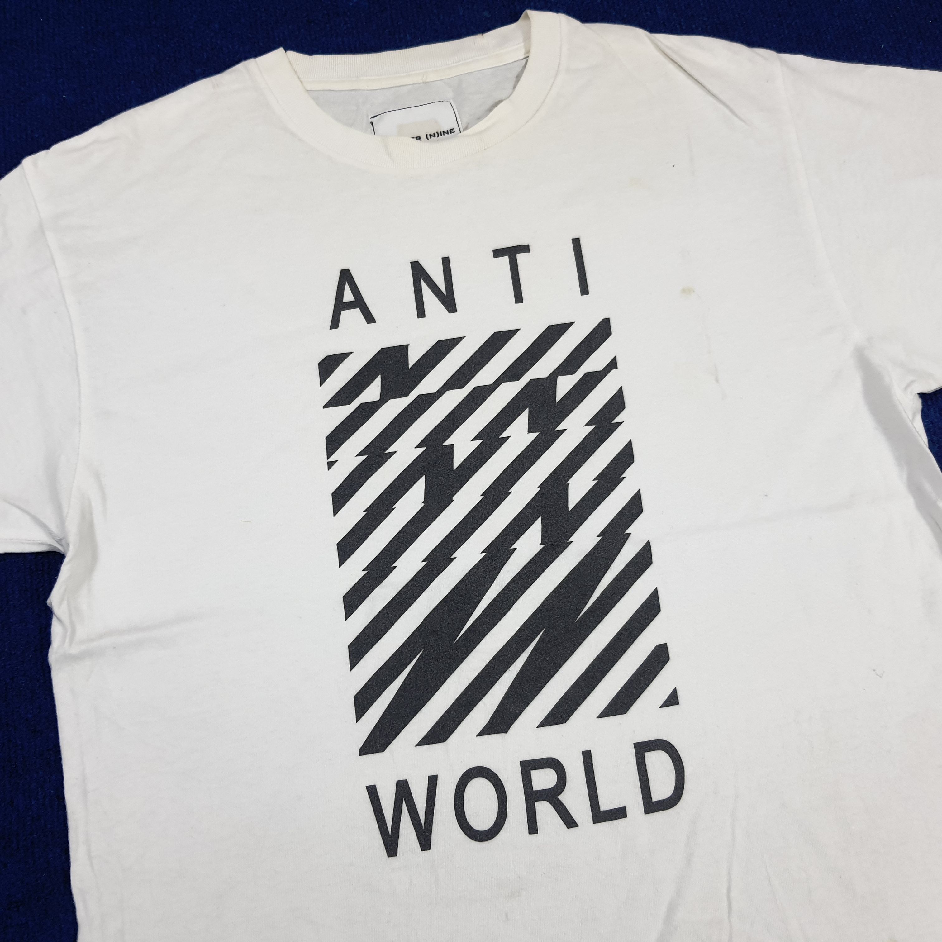 Japanese Brand × Number (N)ine × Vintage Vintage Number Nine Studious Anti World Japan Brand Tshirt Size US L / EU 52-54 / 3 - 2 Thumbnail