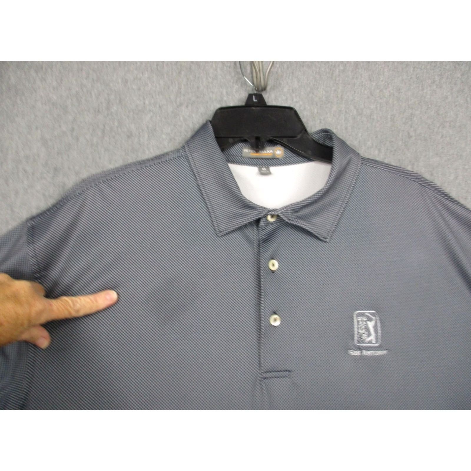 Peter Millar Peter Millar Polo Shirt Mens XL Gray Summer Comfort Golf TPC San Antonio Moisture Wicking Lightweight Stretch Short Sleeve Casual Shirt Size US XL / EU 56 / 4 - 5 Thumbnail