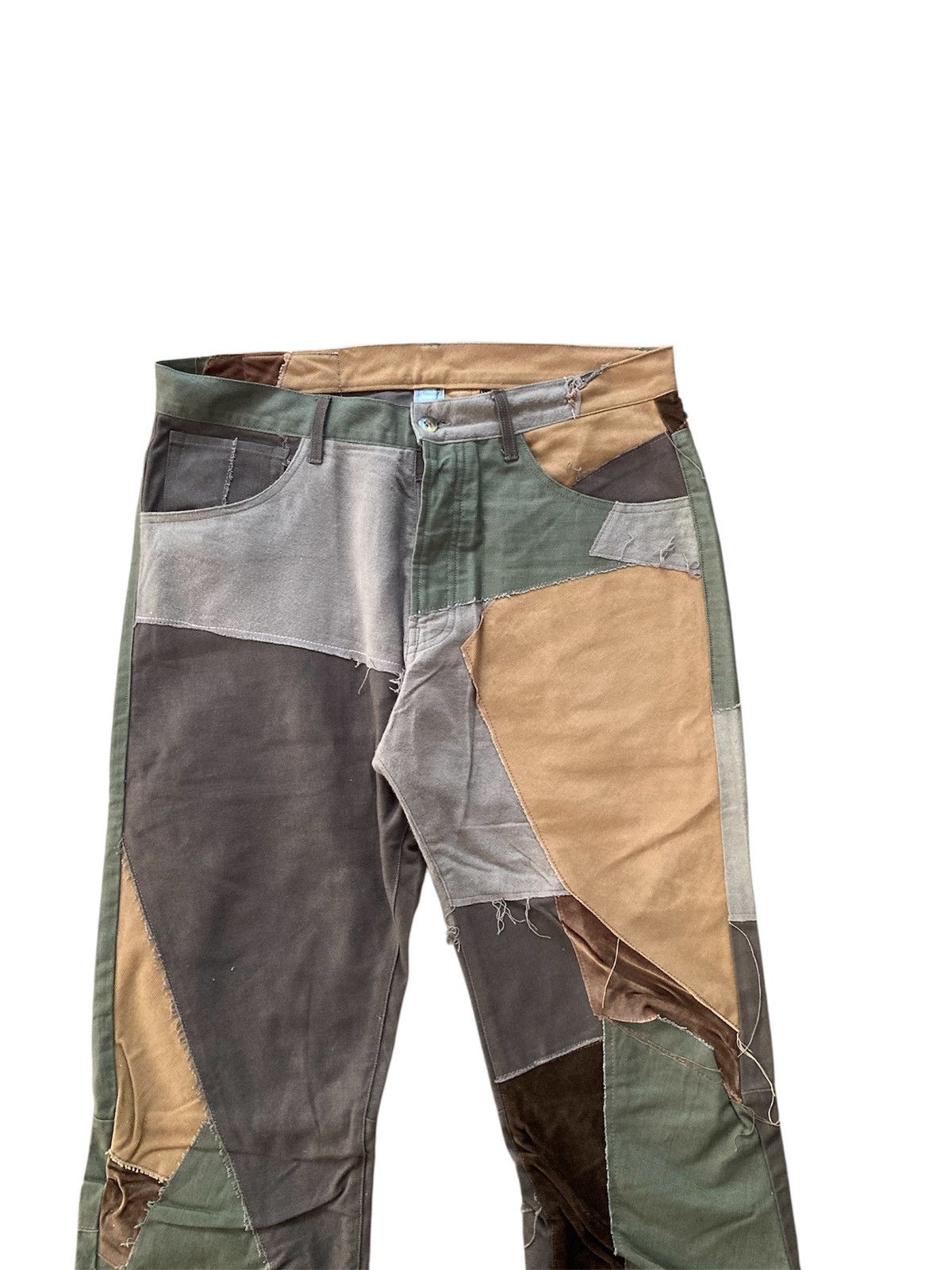 Japanese Brand Japanese Brand Patchwork Flare Pants Size US 31 - 3 Thumbnail