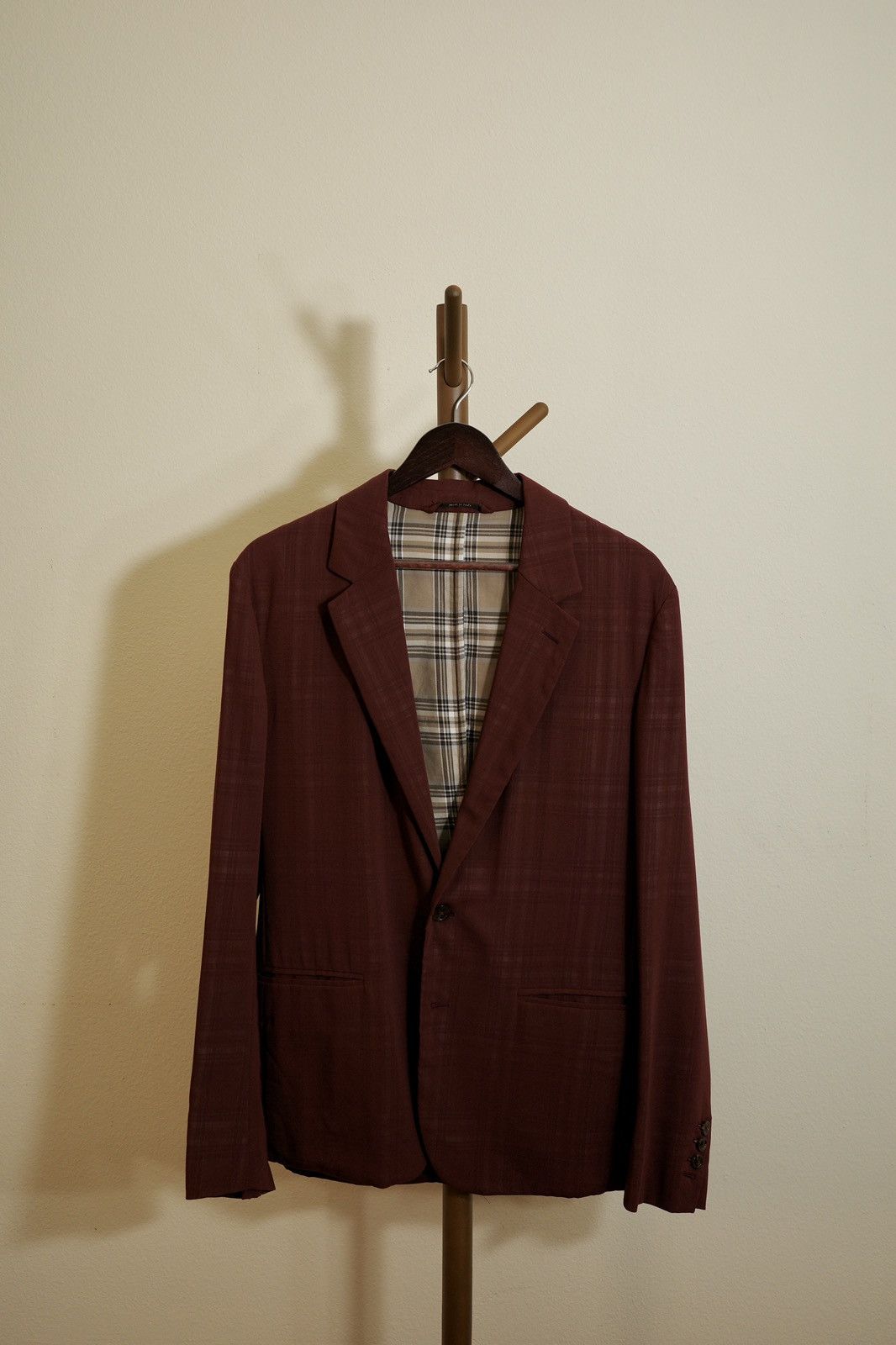 Maison Margiela Maison Margiela red wool and linen blazer Size 48R - 2 Thumbnail