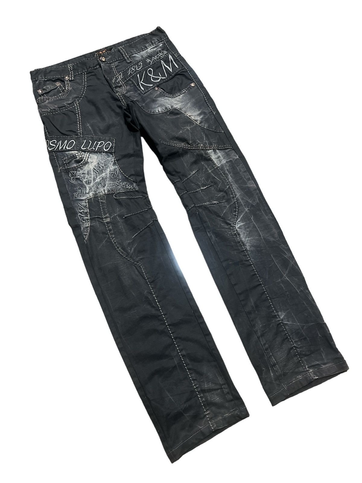 Other SICK🔥K&M JEANS DISTRESSED DENIM PANT Size US 31 - 3 Thumbnail