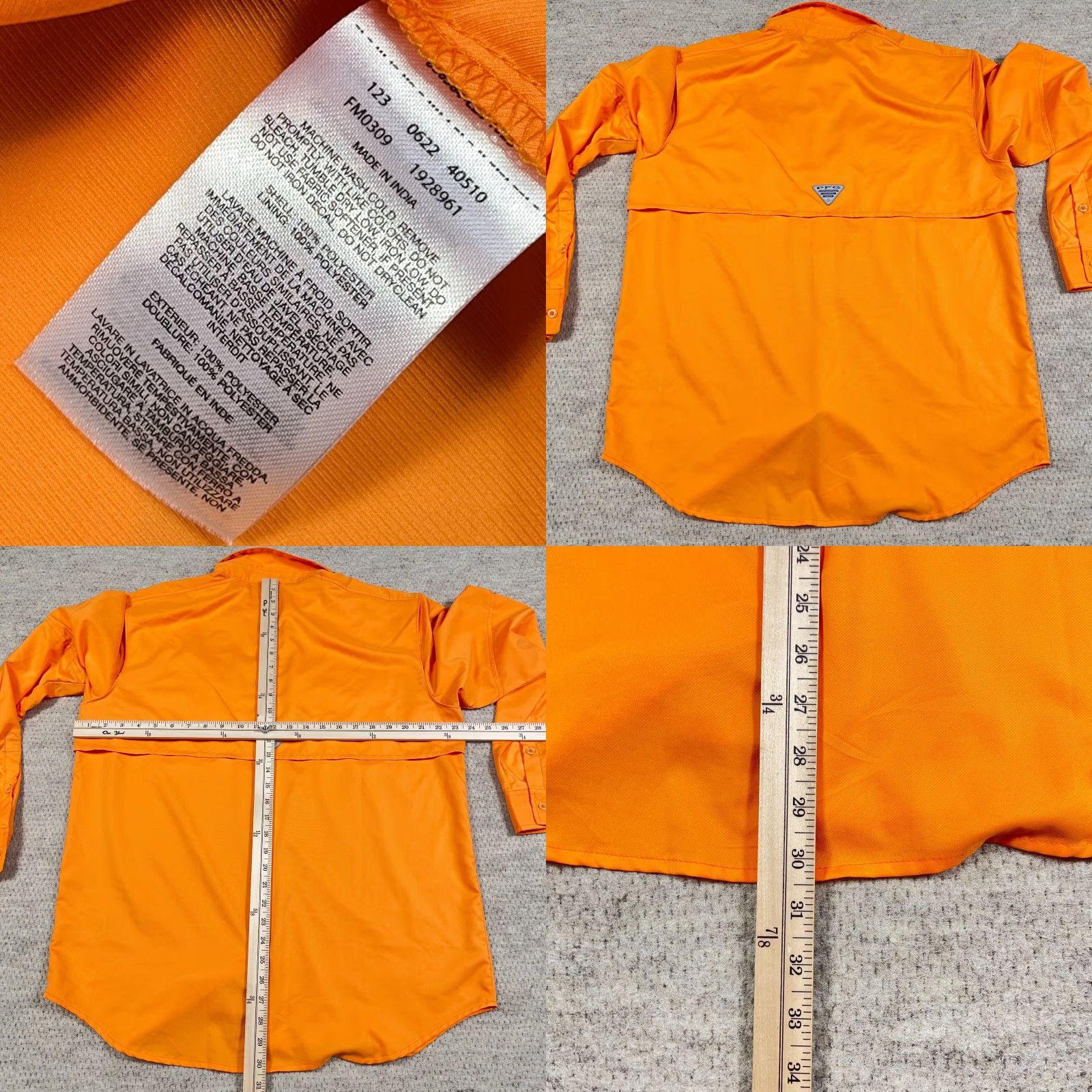 Vintage Columbia PFG Shirt Men Large Orange Button-Up Omni-Shade Size US L / EU 52-54 / 3 - 8 Thumbnail