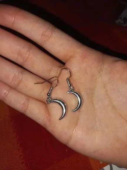 Jewelry × Vintage Silver Moon Earrings Size ONE SIZE - 2 Thumbnail