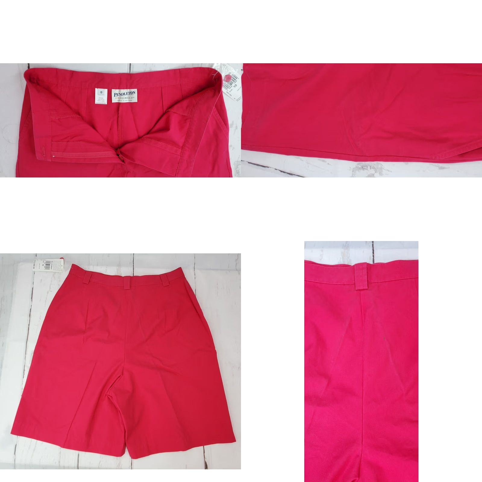 Pendleton VINTAGE Pendleton Originals Chino Shorts Womens 10 Pink Cotton NWT 8” Inseam HH48437 Size 32" / US 10 / IT 46 - 8 Thumbnail