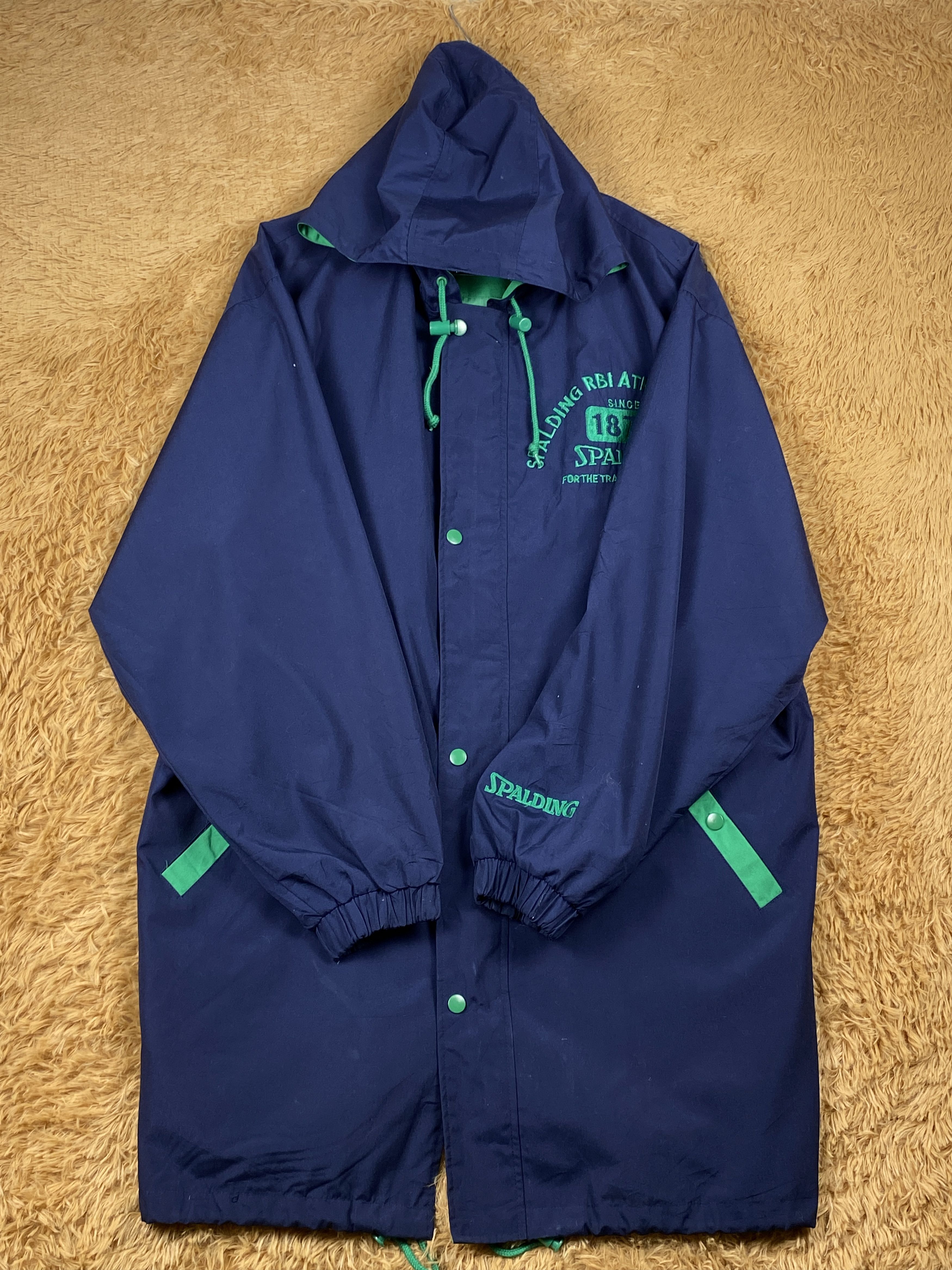 Spalding Vintage Spalding Hoodie Long Jacket Parkas J1705 Size US L / EU 52-54 / 3 - 4 Thumbnail