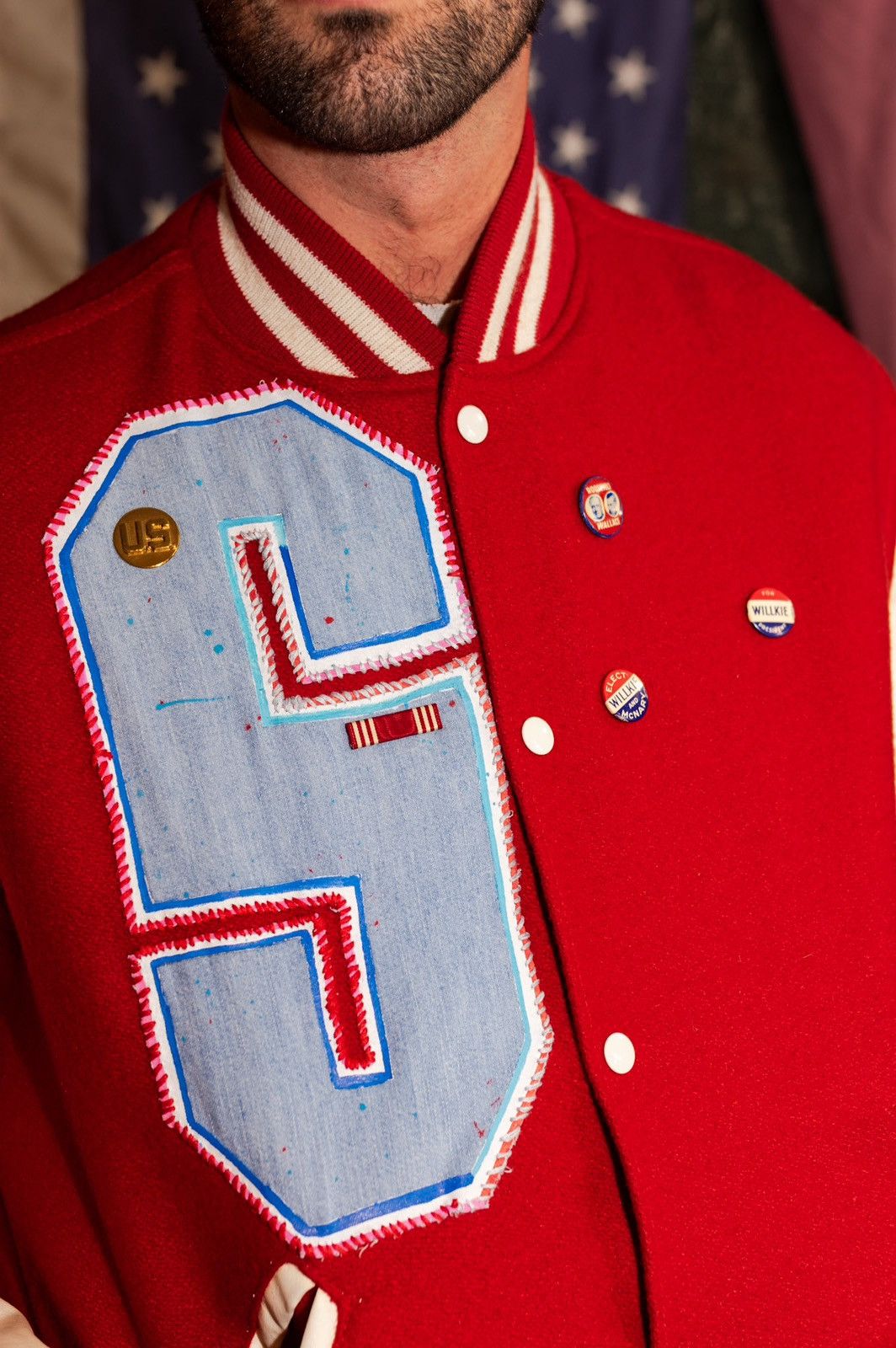 Vintage 1/1 Custom Vintage Letterman Jacket Size US XL / EU 56 / 4 - 2 Thumbnail