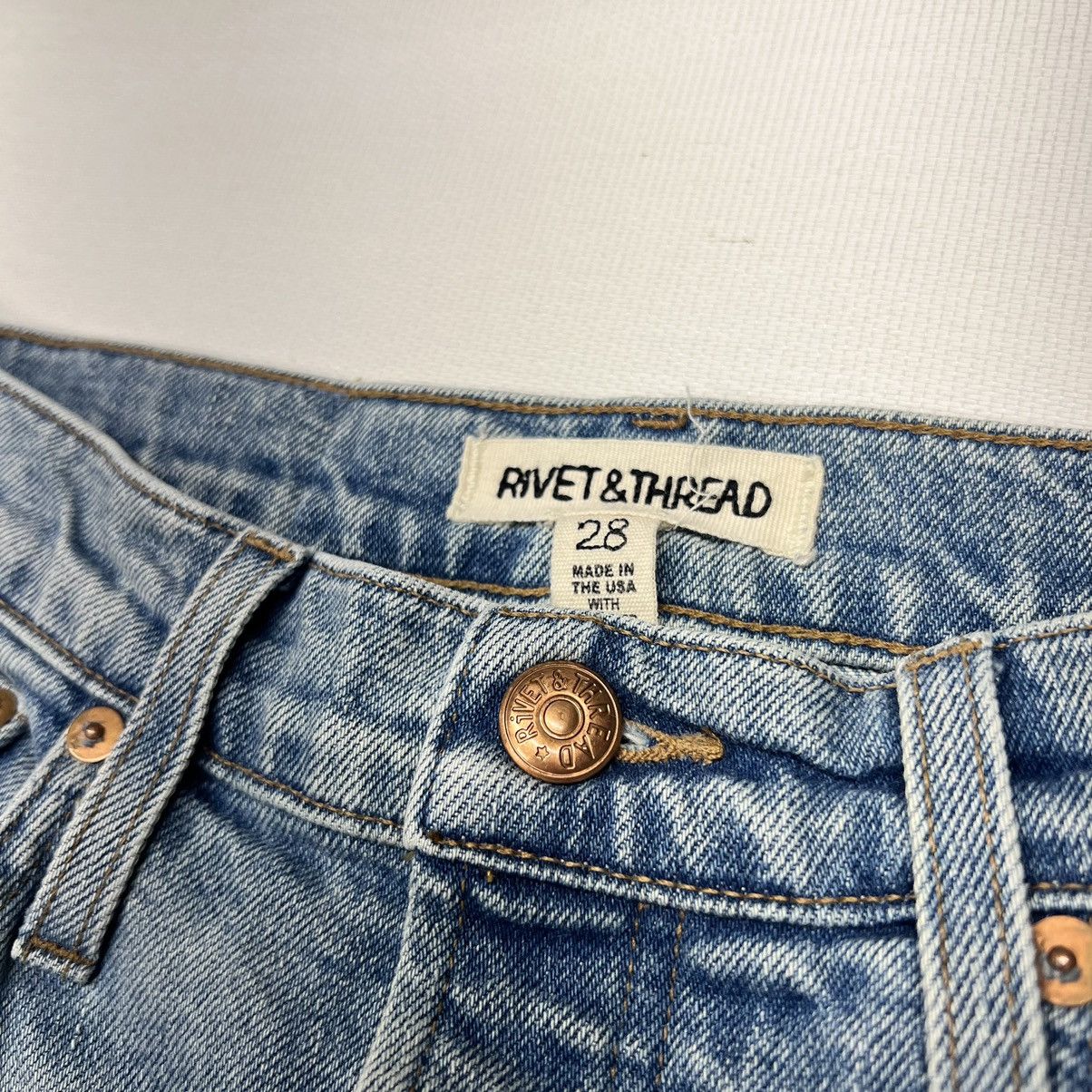 Madewell Rivet & Thread Jeans Blue Perfect Vintage Ryserson Denim Size 28" / US 6 / IT 42 - 5 Thumbnail