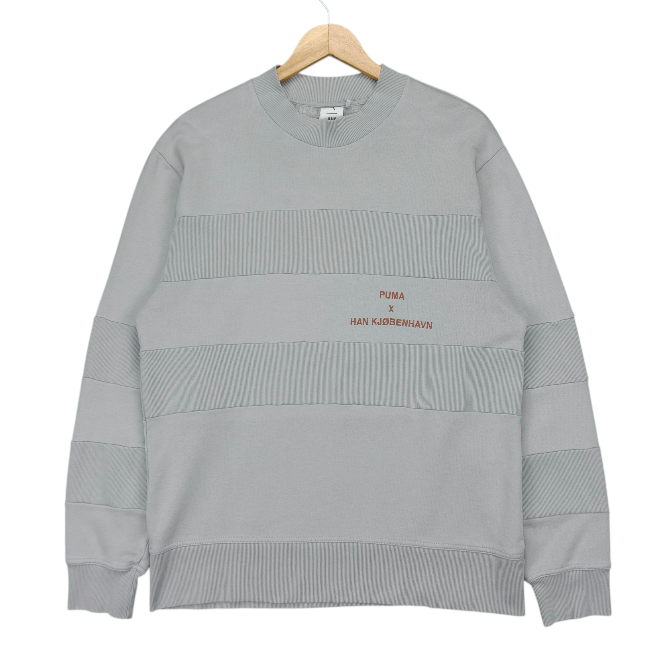 FW18 Puma x Han Kjobenhavn Stripe Crew Neck Sweatshirt M