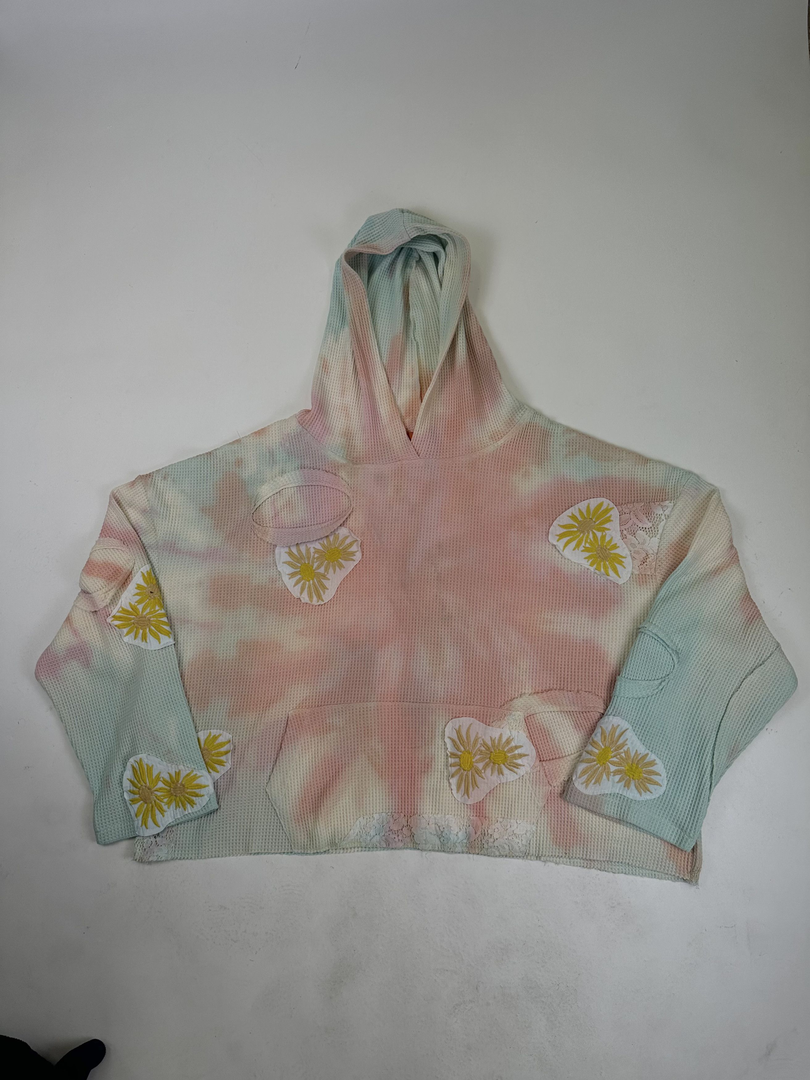 image of Who Decides War Tye Dye Thermal Hoodie, Men's (Size 2XL)