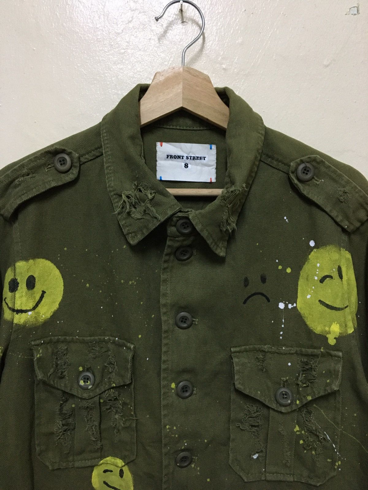 Vintage Army Jacket Front Street 8 Made In Italy Size US L / EU 52-54 / 3 - 4 Thumbnail