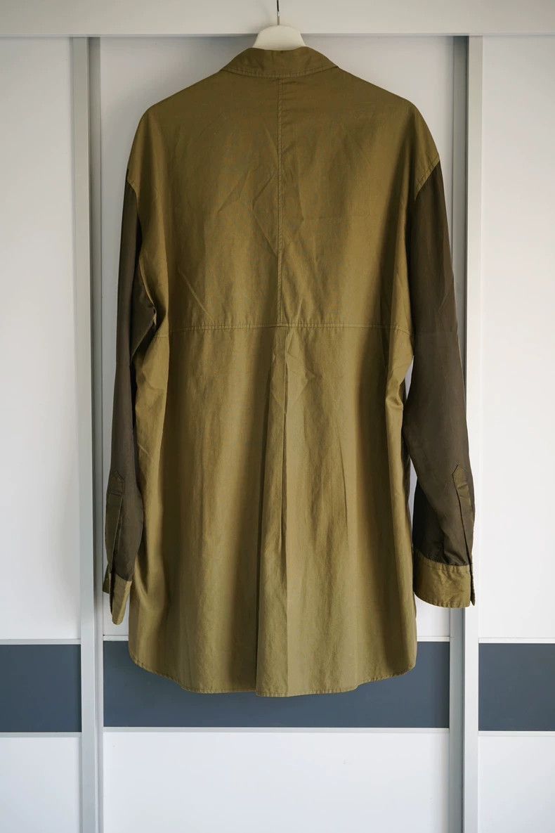 Yohji Yamamoto Yohji Yamamoto Yohji Yamamoto Green Long Sleeve Shirt Size US M / EU 48-50 / 2 - 2 Thumbnail