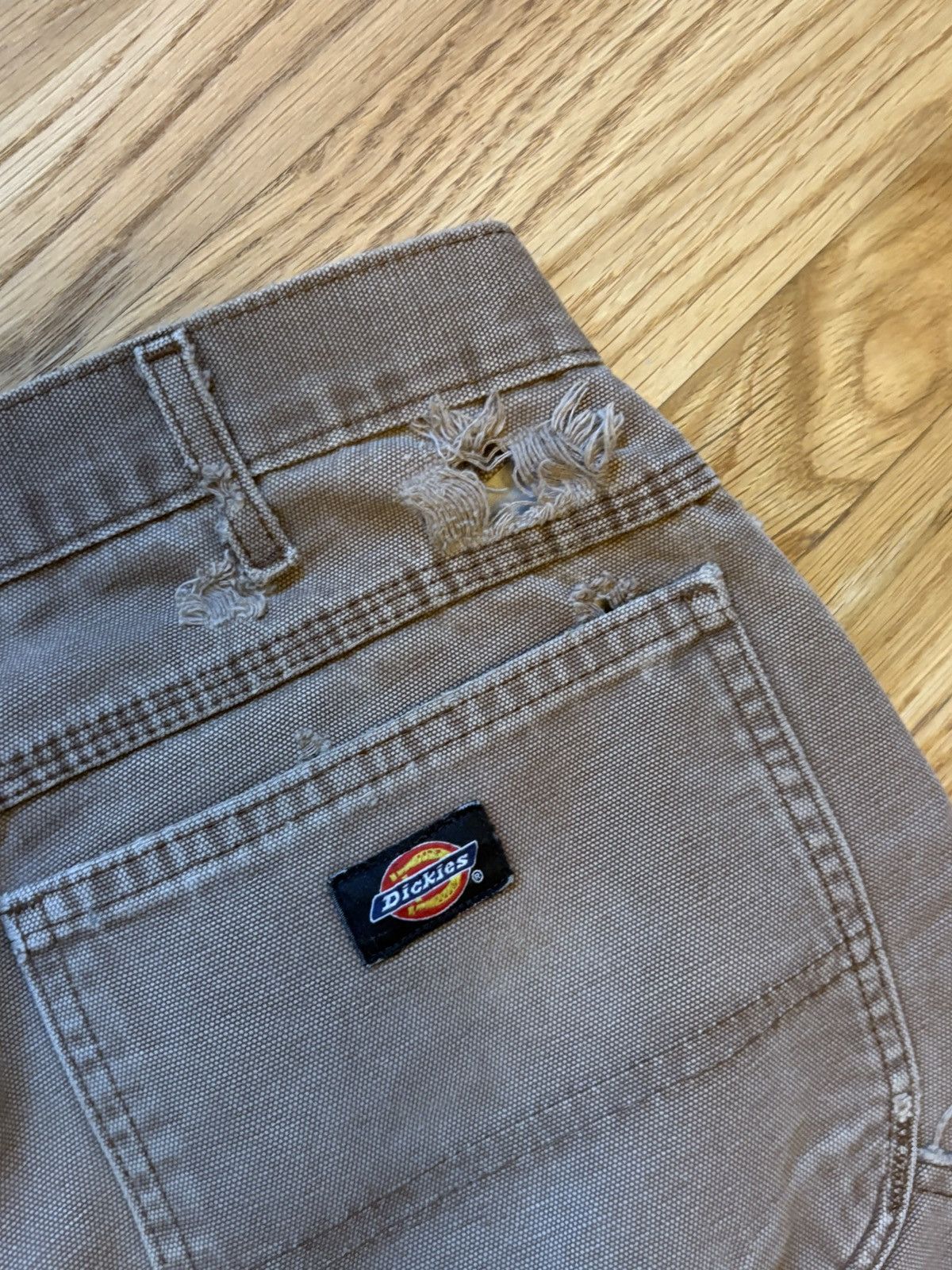Dickies Brown 2000s Dickies Distressed and Repaired Work Pants Size US 33 - 12 Thumbnail