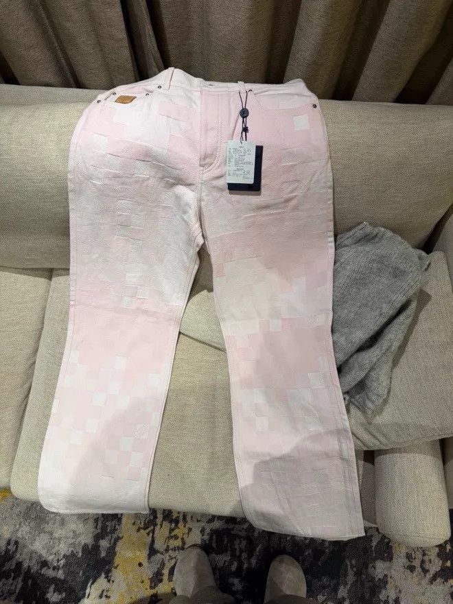 Louis Vuitton LV Pink Monogram Pants 31 New Size 31" - 1 Thumbnail