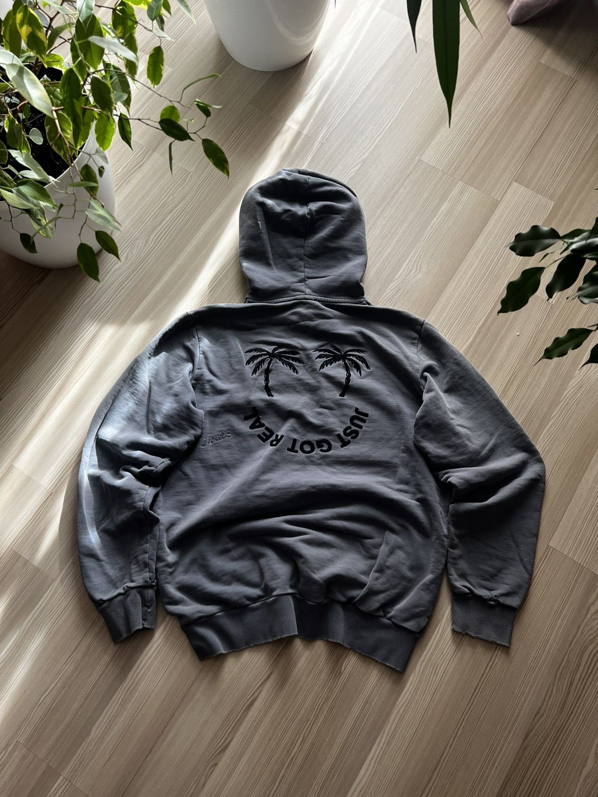 Diesel Crazy Distressed Diesel Gray Hoodie Big Logo Y2K Size US M / EU 48-50 / 2 - 10 Thumbnail