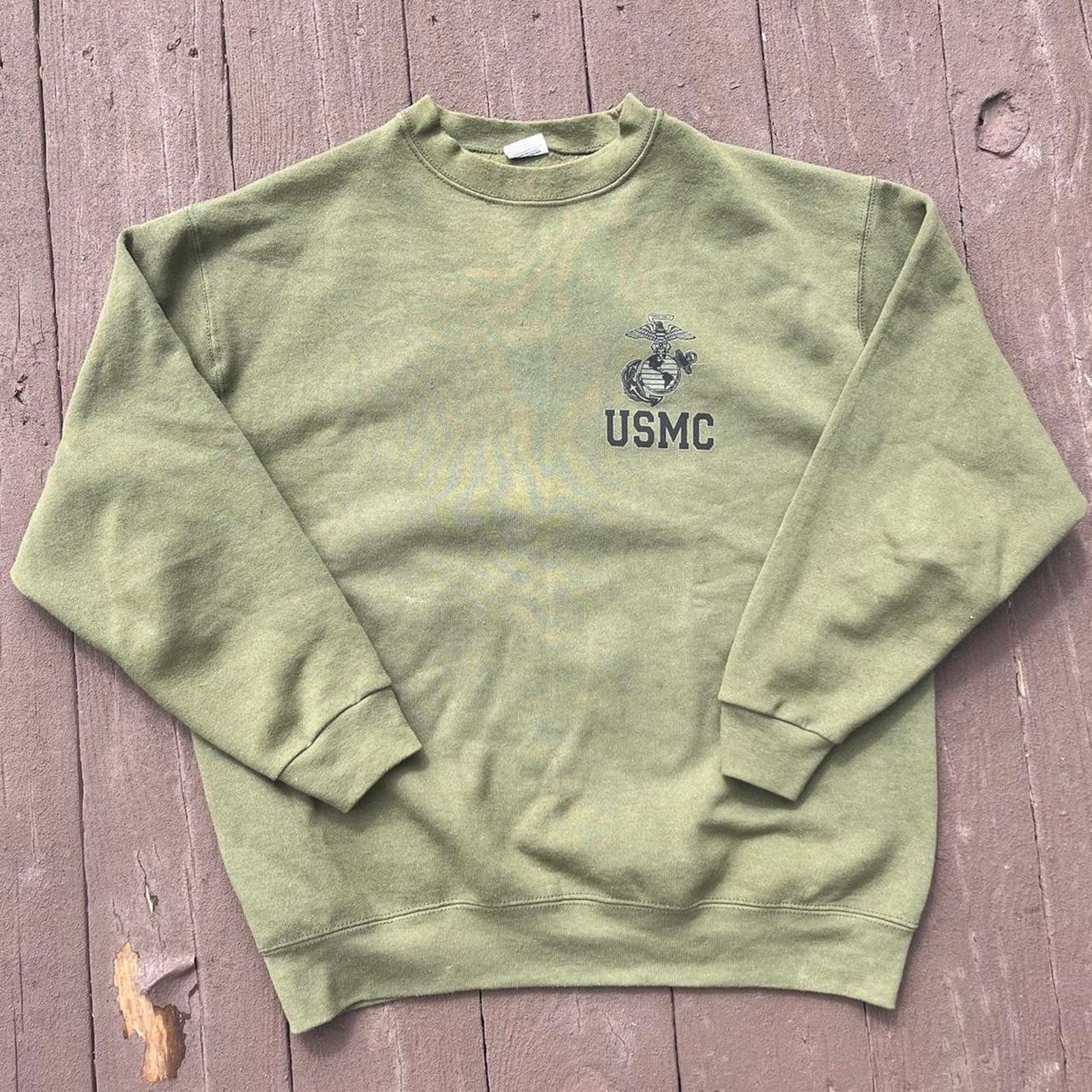 Other Vintage 80s usmc green crewneck Size US L / EU 52-54 / 3 - 1 Thumbnail