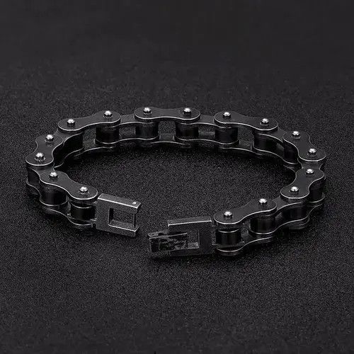 VIBE Vintage Bicycle Chain Wide Bracelet Punk Gothic Rock Size ONE SIZE - 4 Thumbnail